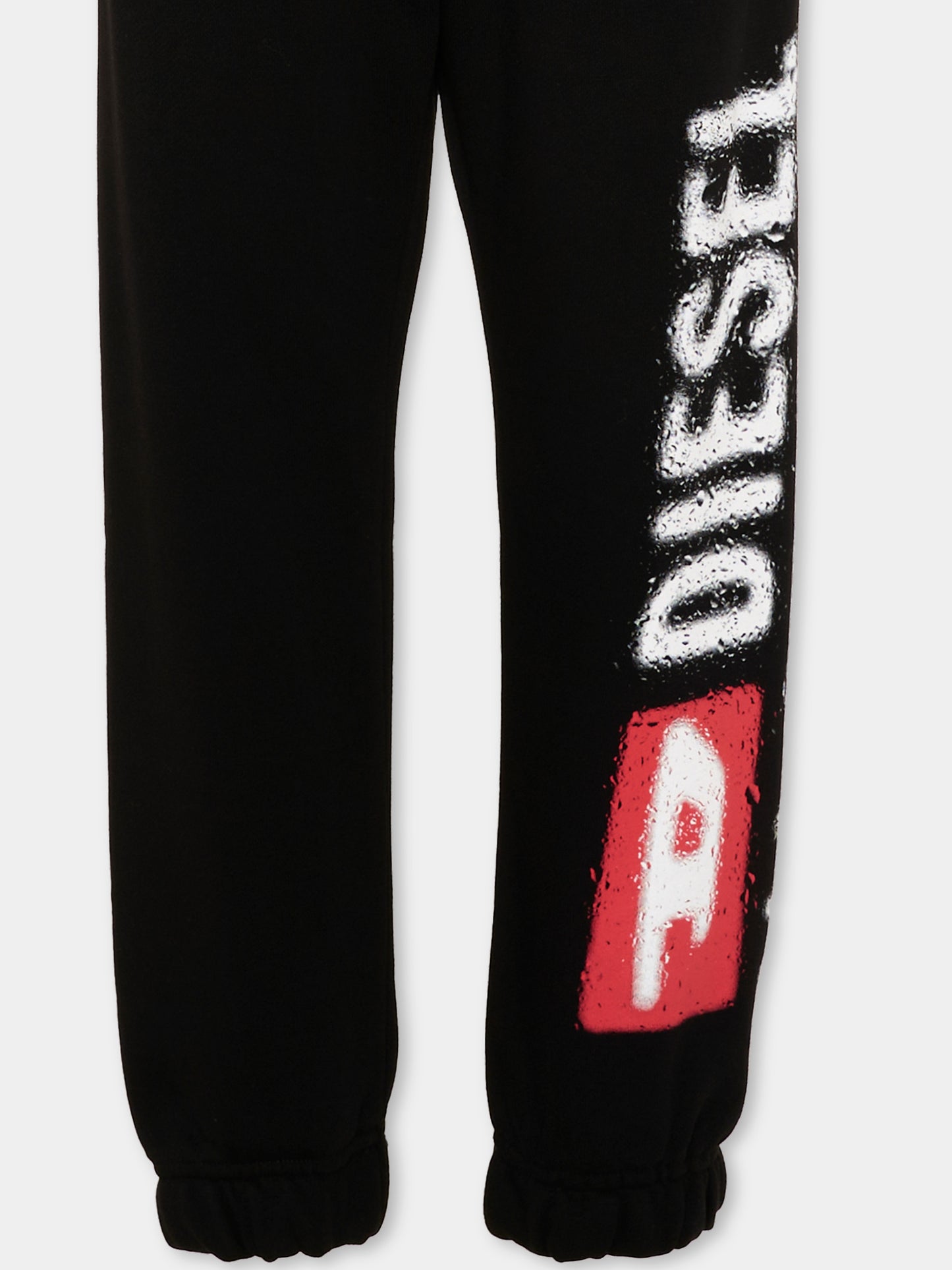 Pantaloni sportivi neri per bambino con logo,Diesel,J02445 KYAZ3 K900