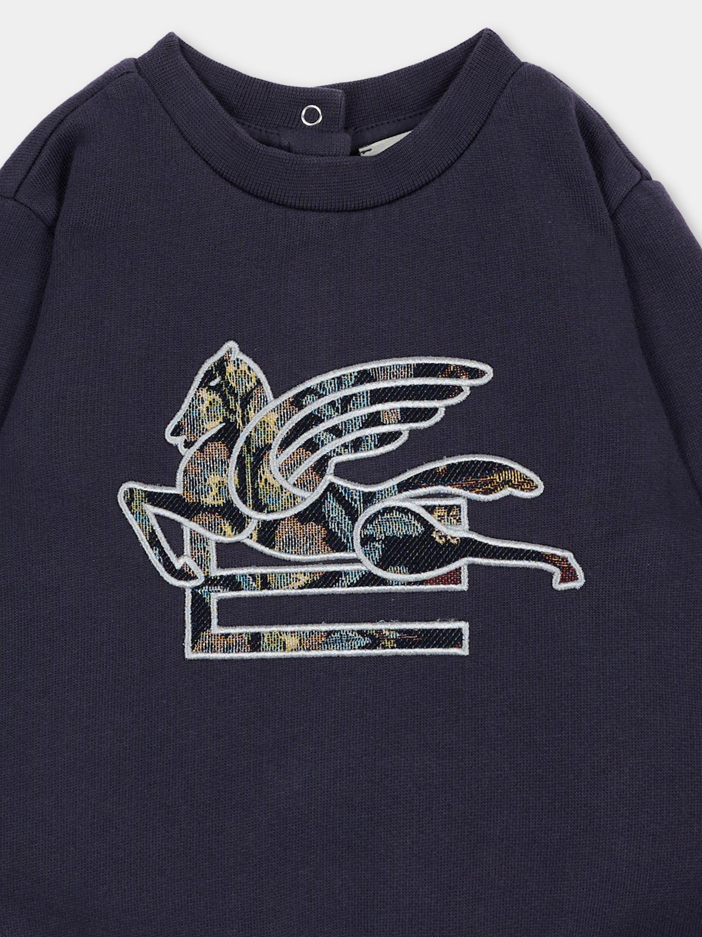 Felpa blu per neonati con Pegaso,Etro,GX4510 Z3333 667