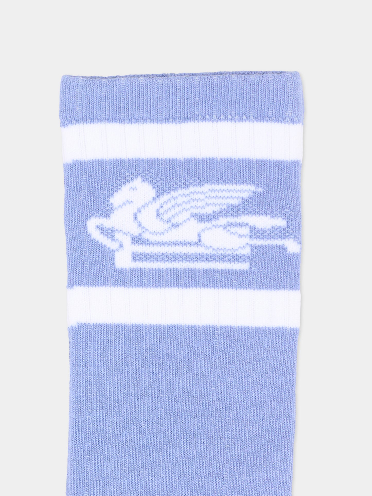 Calzino celeste per bambini con Pegaso,Etro,GU0B00 Z0396 654AV