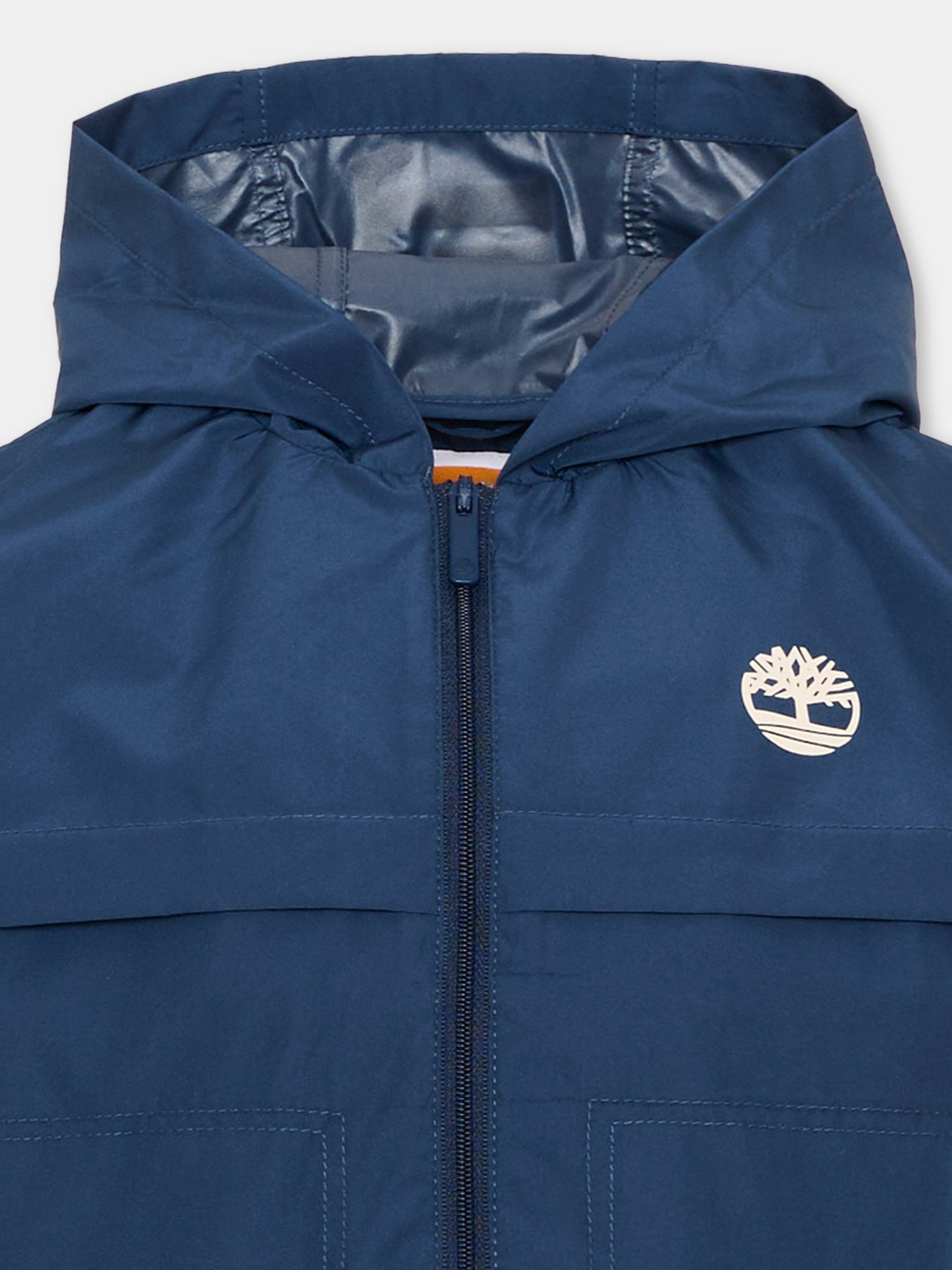 Giacche a vento blu per bambino con logo,Timberland,T60826 805