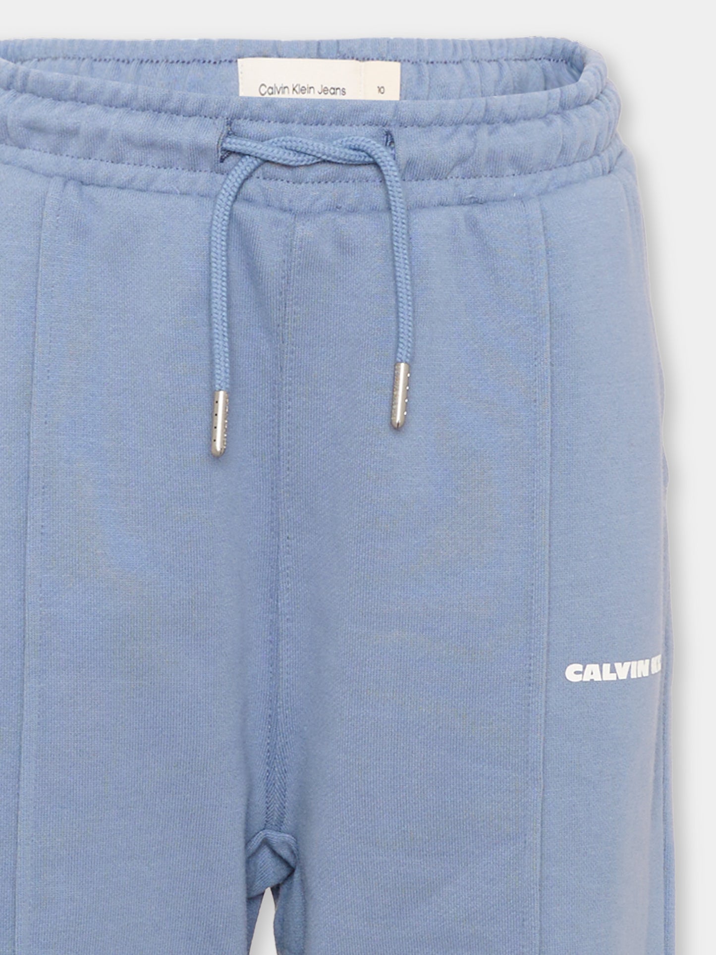 Pantalone blu per bambino logo laterale,Calvin Klein Kids,IB0IB02605 C4I
