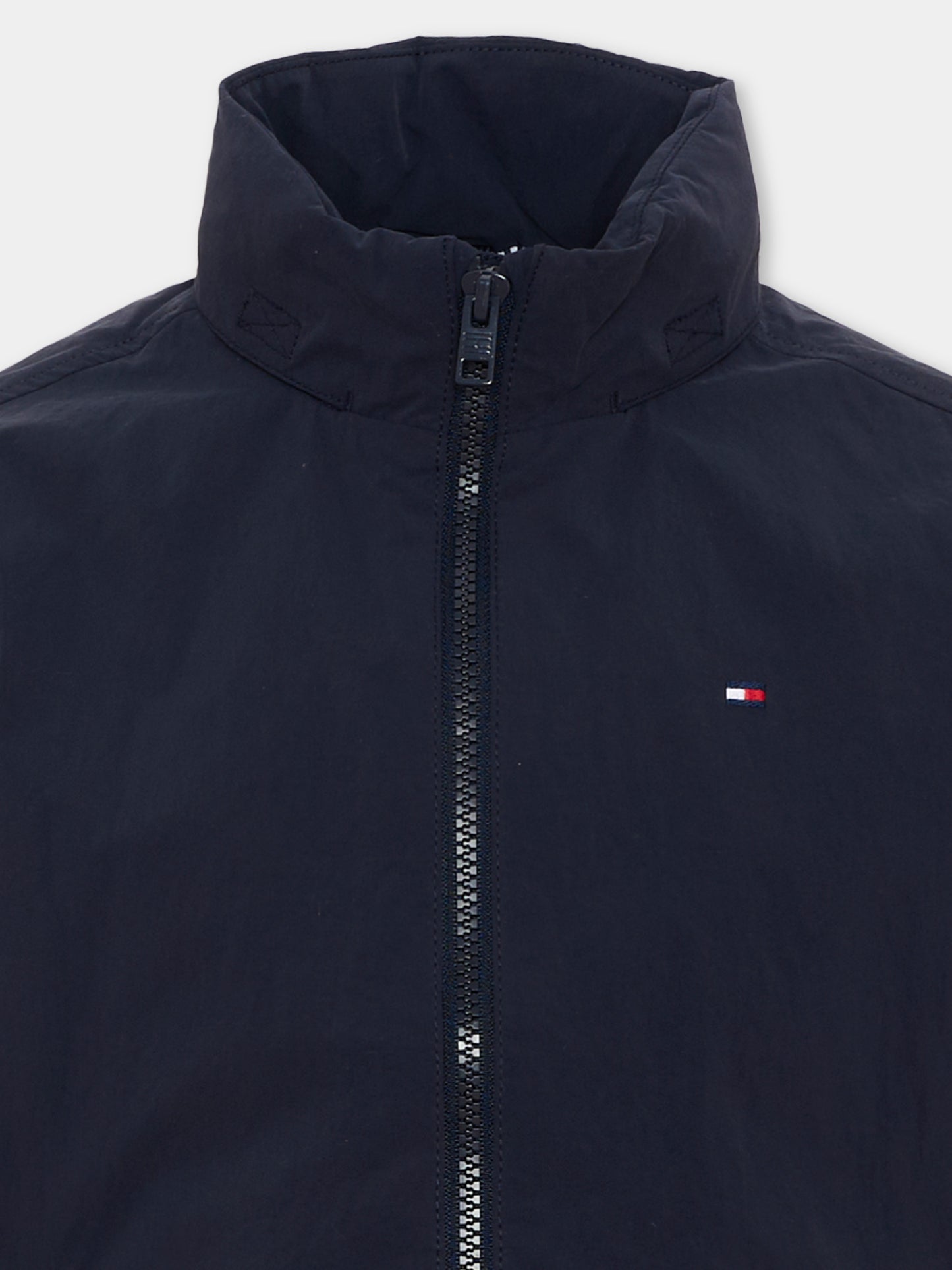 Giubbotto blu per bambino con micro-flag,Tommy Hilfiger Junior,KB0KB10396 C1G