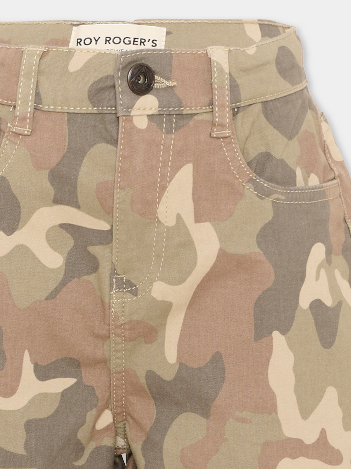 Pantaloni multicolor per bambina camouflage,Roy Roger's Kids,RG182 0 6BVM