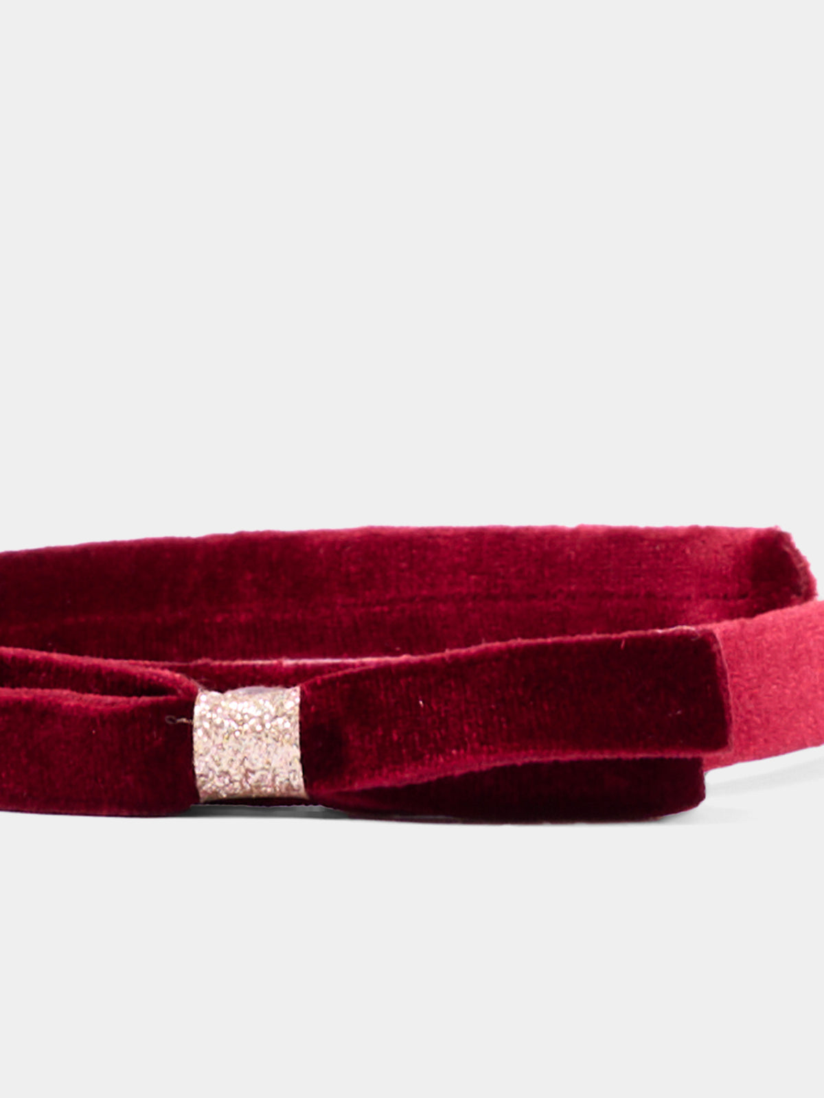 Cerchietto rosso per bambina con fiocco