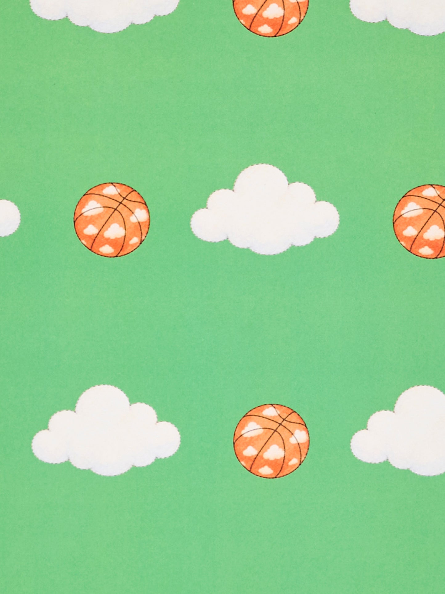 Quaderno verde per bambini con nuvole e palle da basket,Kartos,CB01055510Q