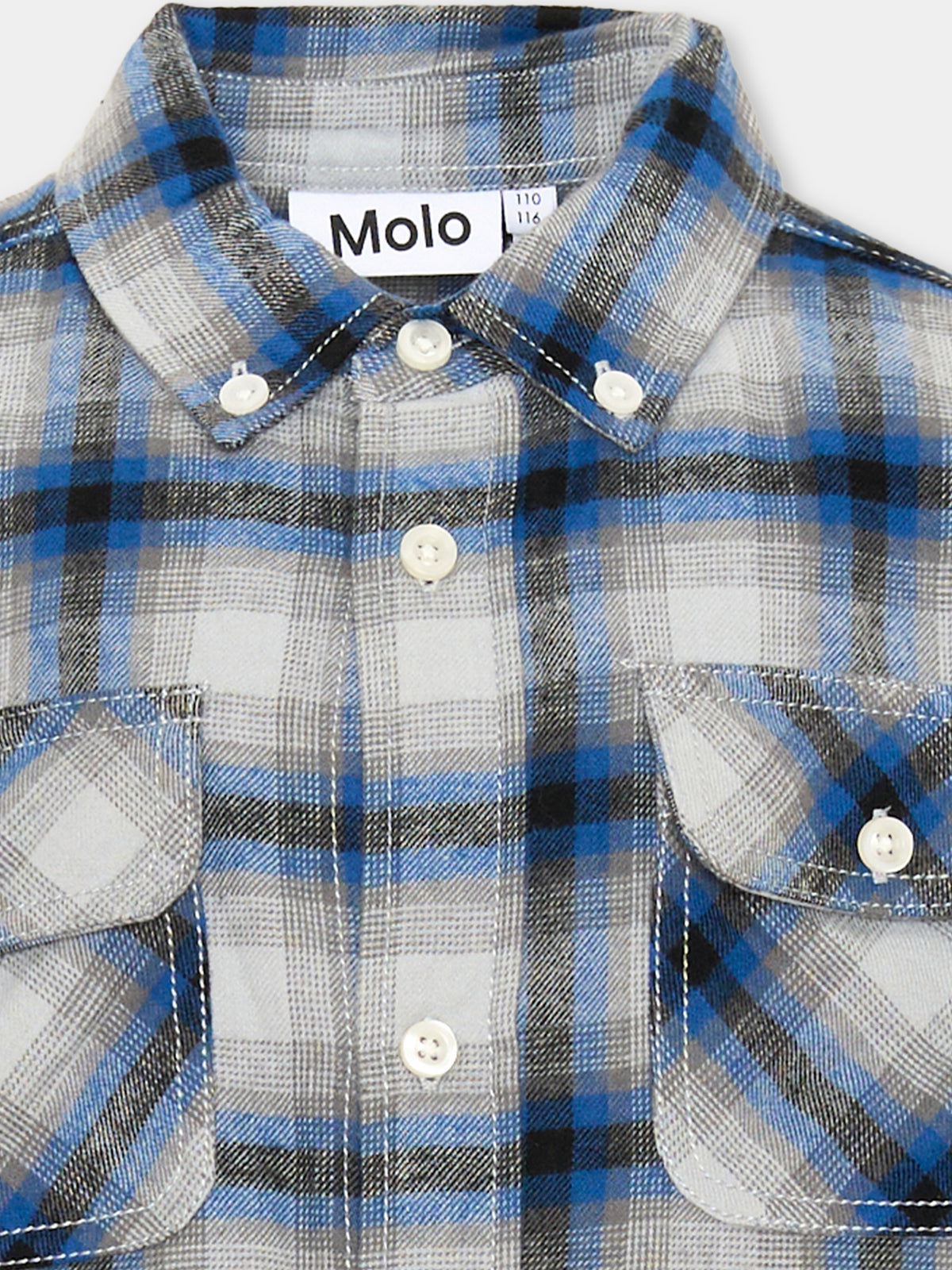 Camicia a manica lunga per bambino Rozzy a quadri,Molo,1W25C202 5545
