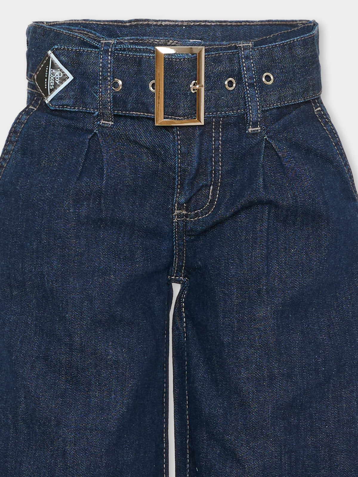 Jeans denim per bambina con cintura,Roy Roger's Kids,R G154 00 7750