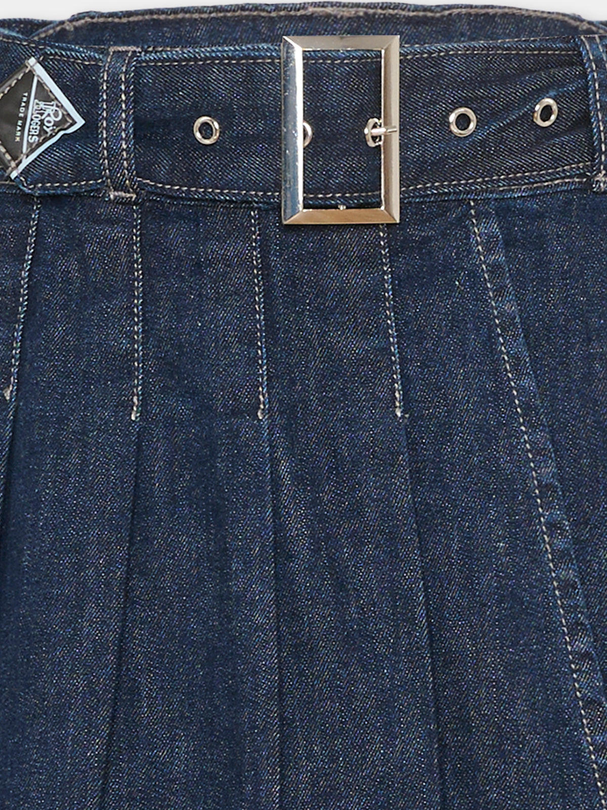 Gonna denim per bambina a pieghe,Roy Roger's Kids,R G155 00 7750