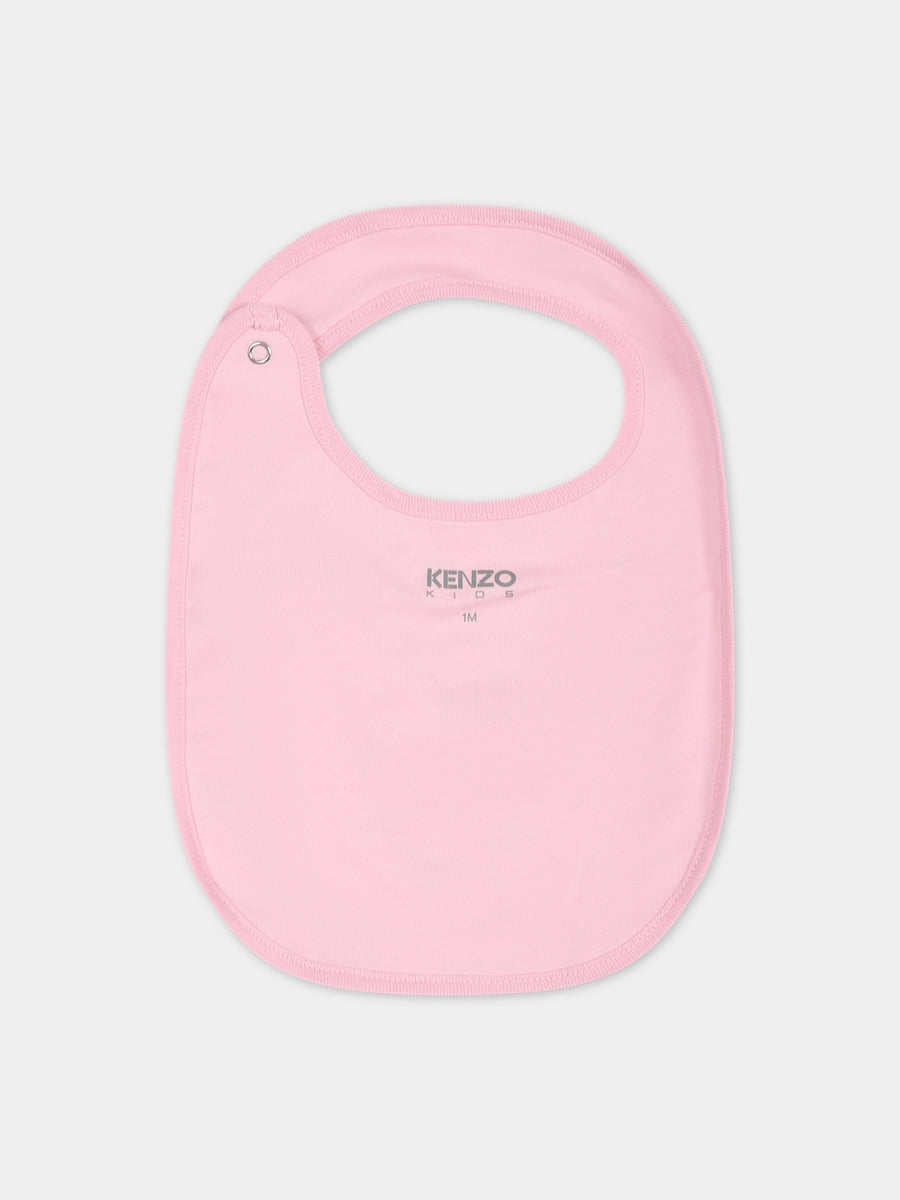 Set bianco per neonata con stampa,Kenzo Kids,K98119 470