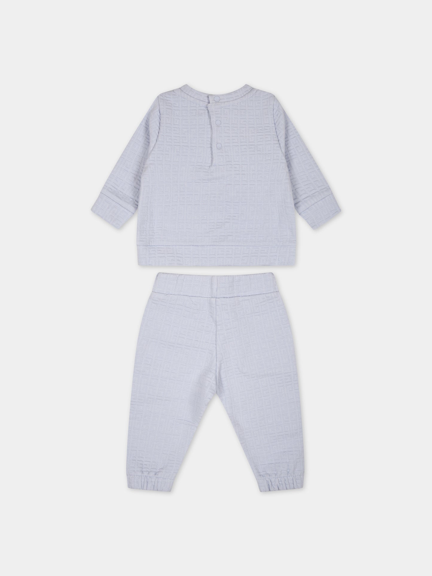 Completo celeste per neonato con logo,Givenchy Kids,H98180 771