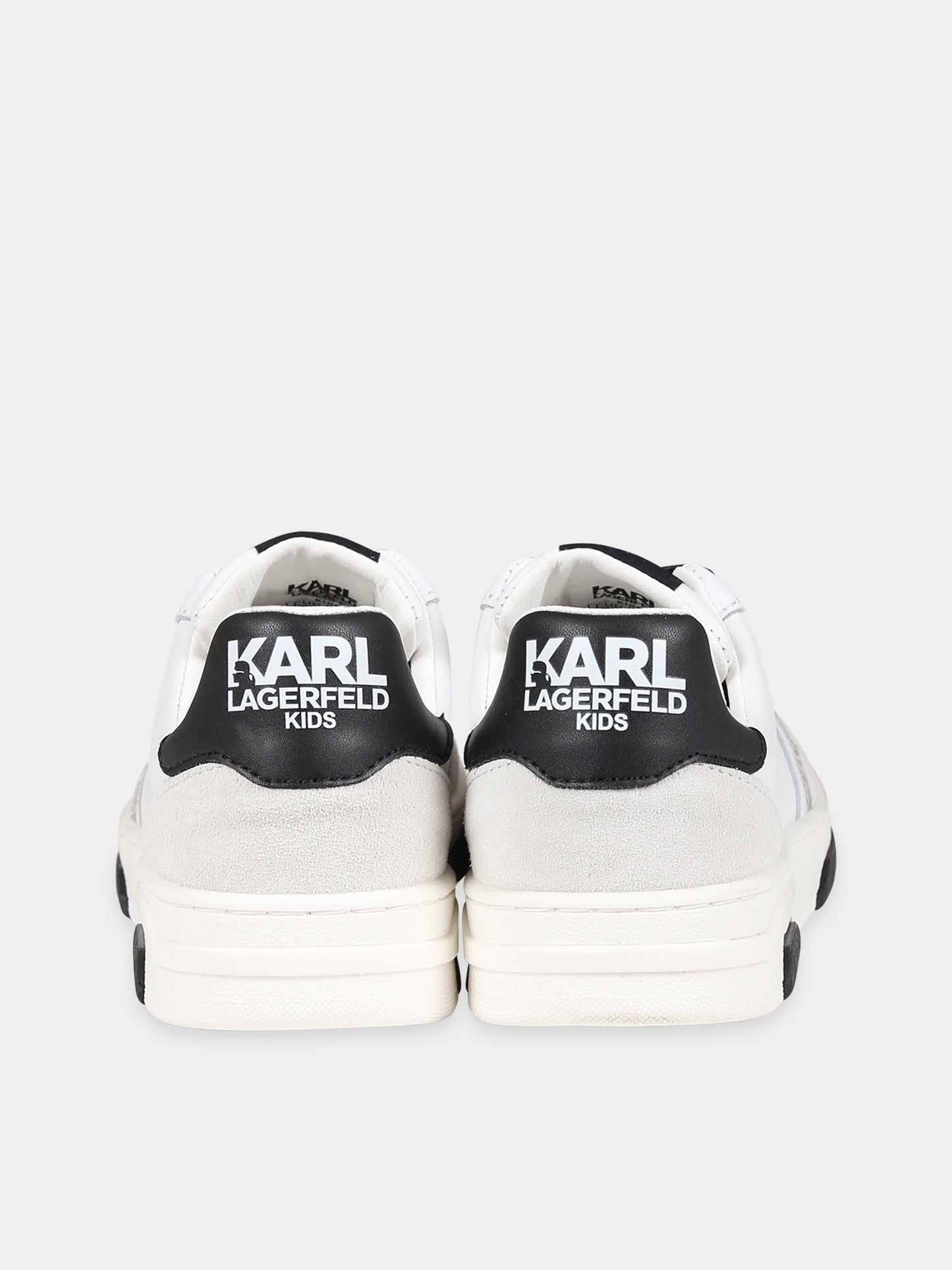 Sneakers bianche per bambini con logo,Karl Lagerfeld Kids,Z29071 BIANCO