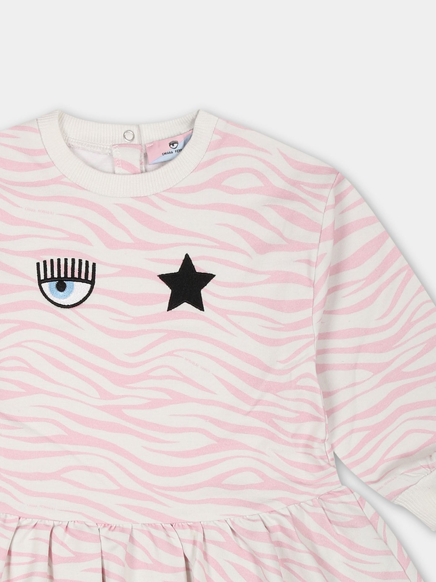 Vestito multicolor per neonata con eyestar,Chiara Ferragni Collection,53B903 2006 067F