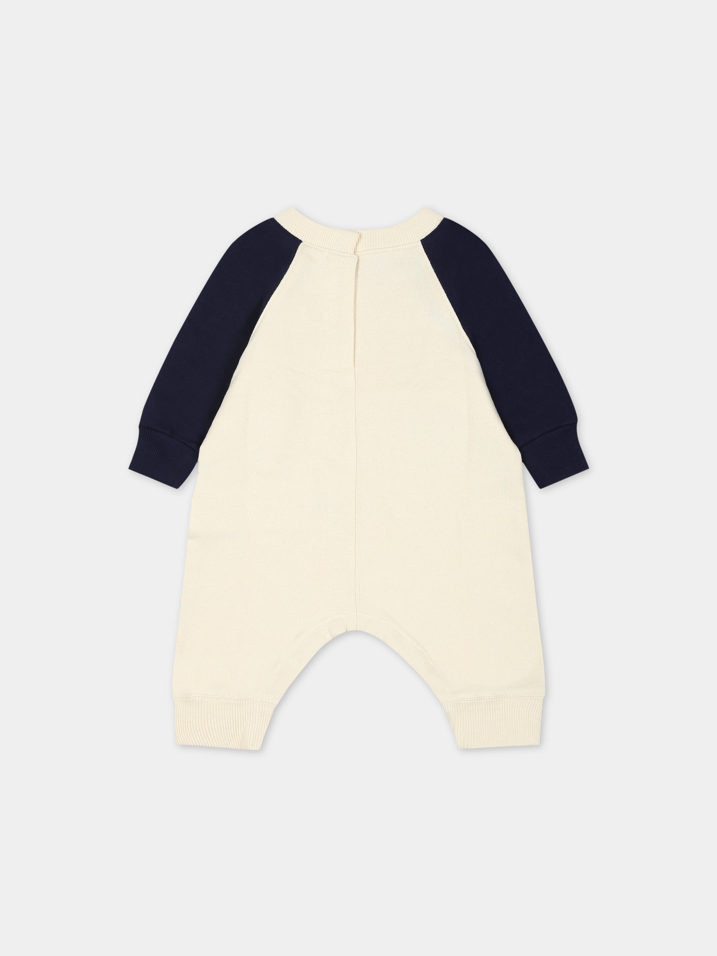 Tutina avorio per neonato con incrocio GG,Gucci Kids,737408 XJFVT 9756