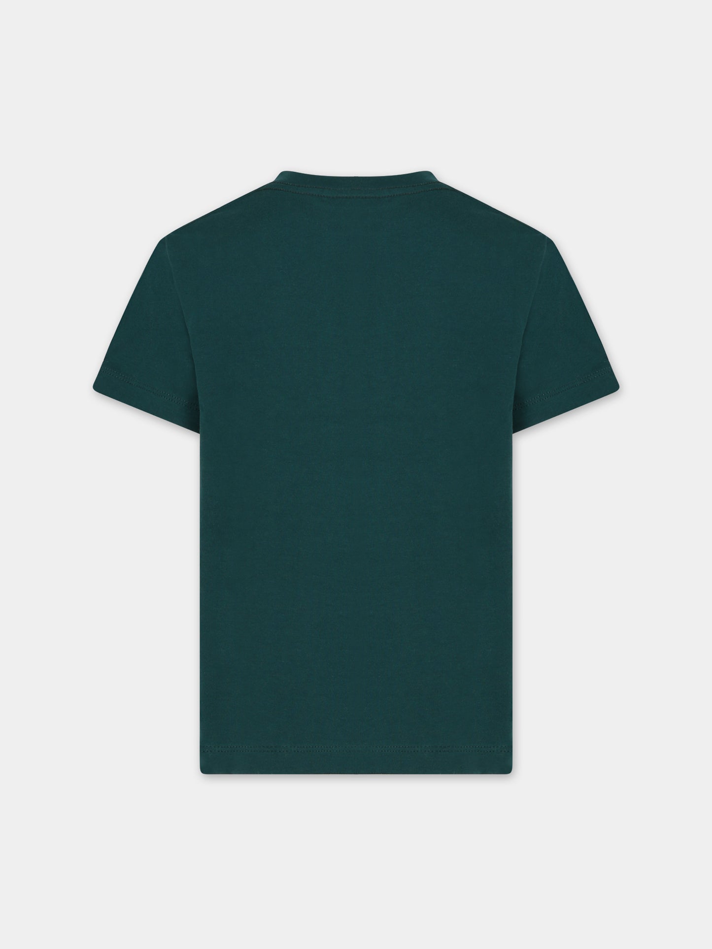 T-shirt verde per bambino con dinosauri,Molo,1W23A202 3333