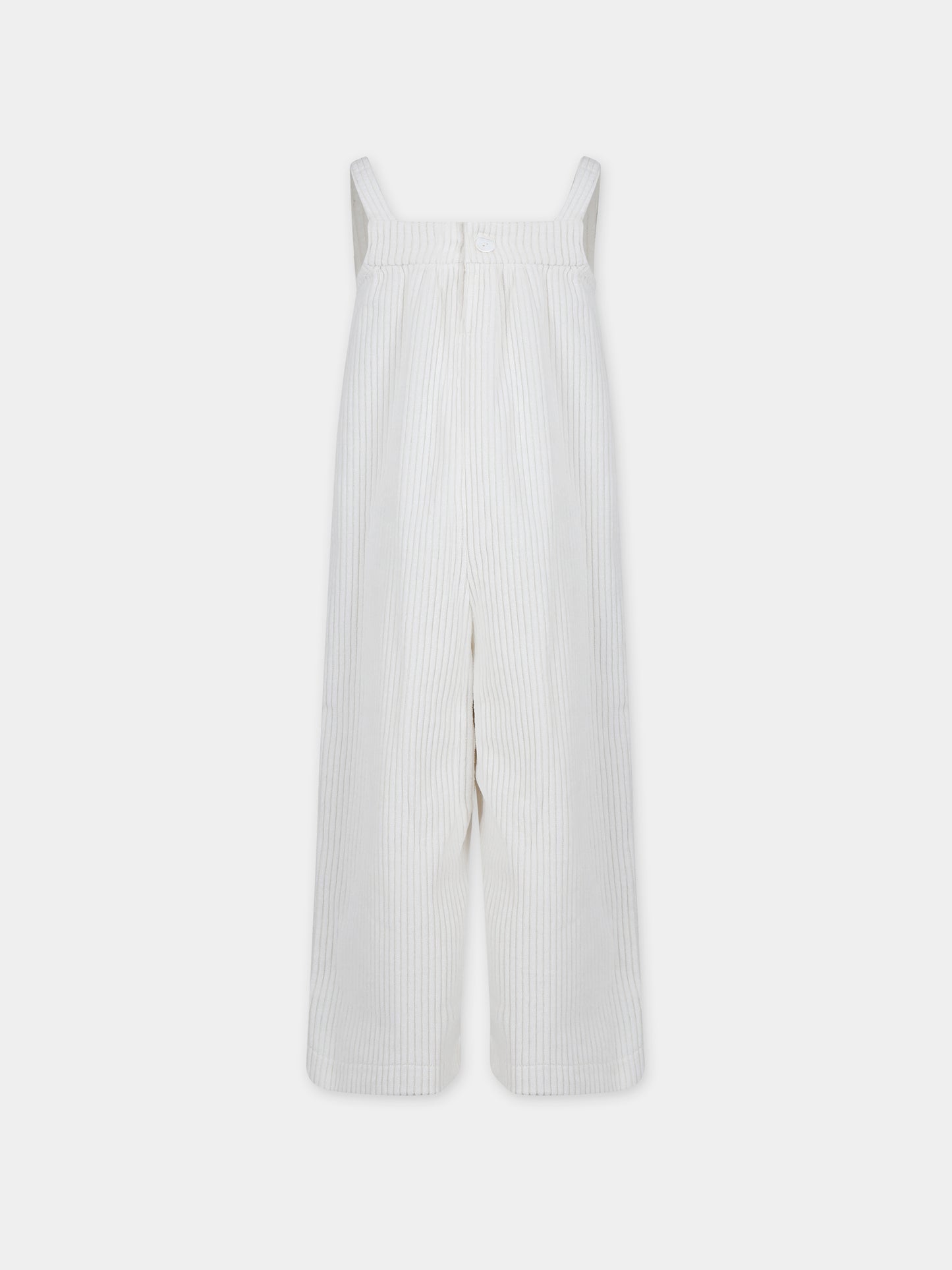 Salopette bianca per bambina,Little Bear,7226 LATTE