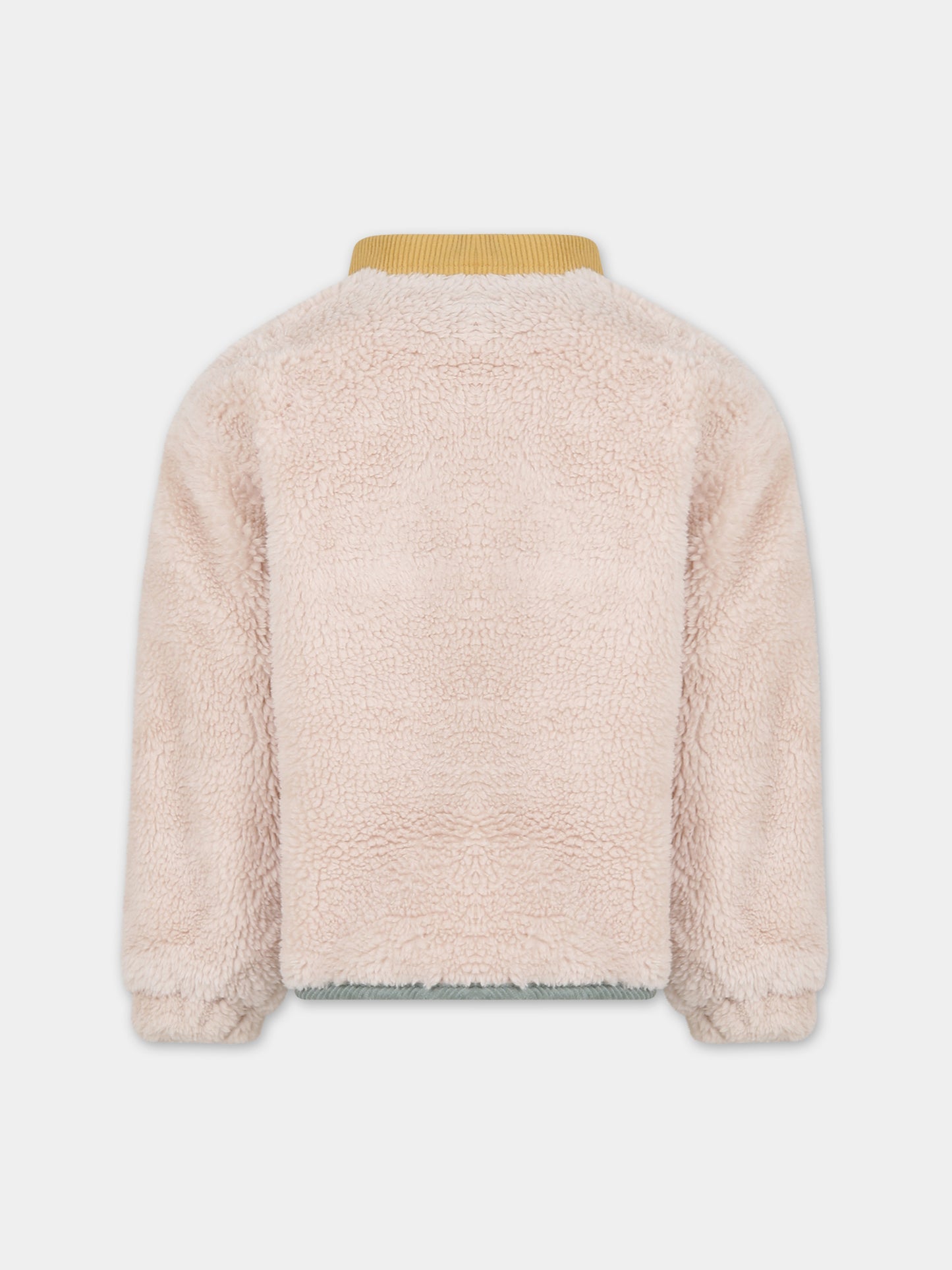 Ecopelliccia avorio per bambini con logo,Bobo Choses,223AC128