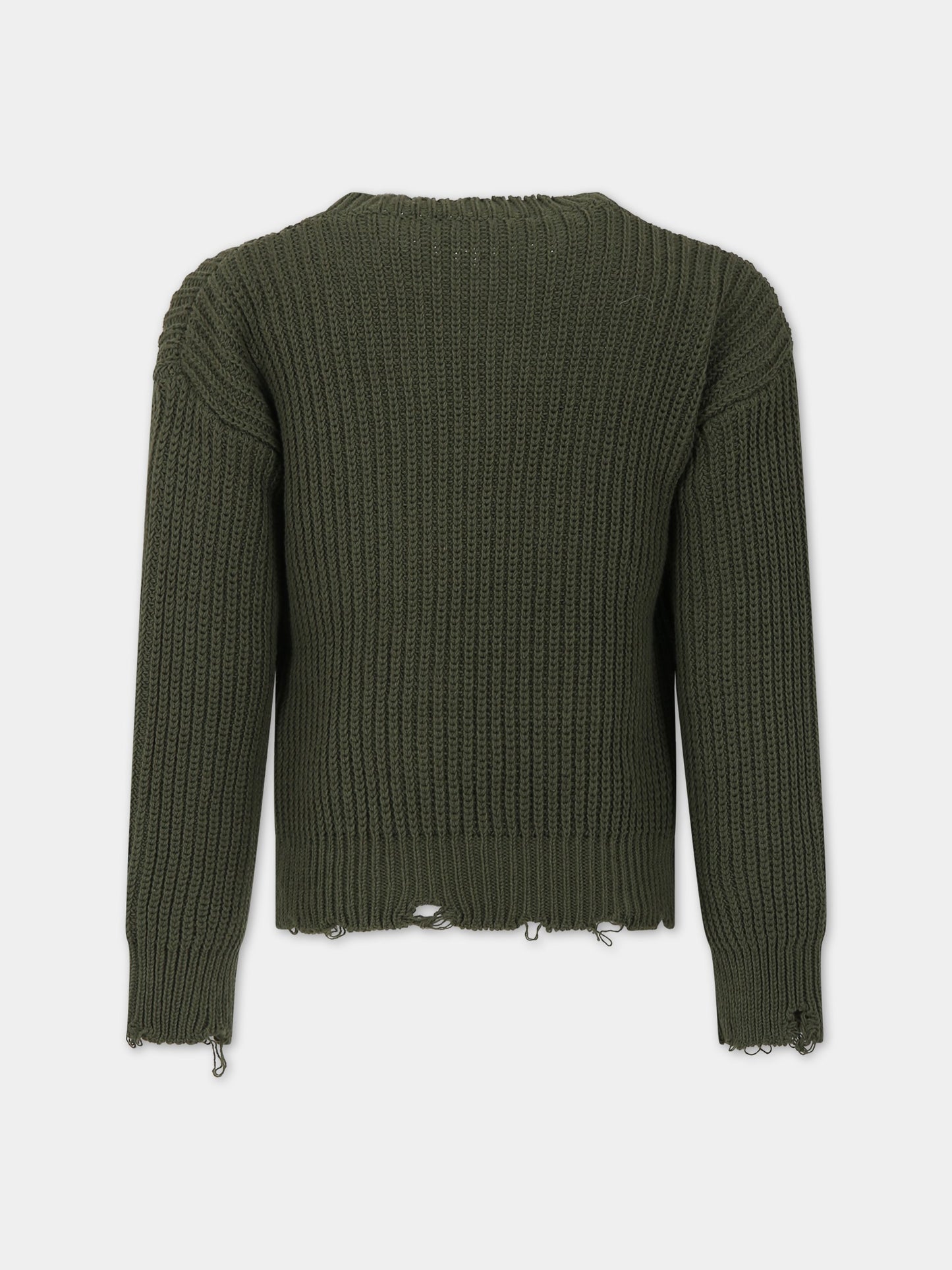 Maglione verde per bambino con logo,Dsquared2,DQ1938 D0A58 DQ521