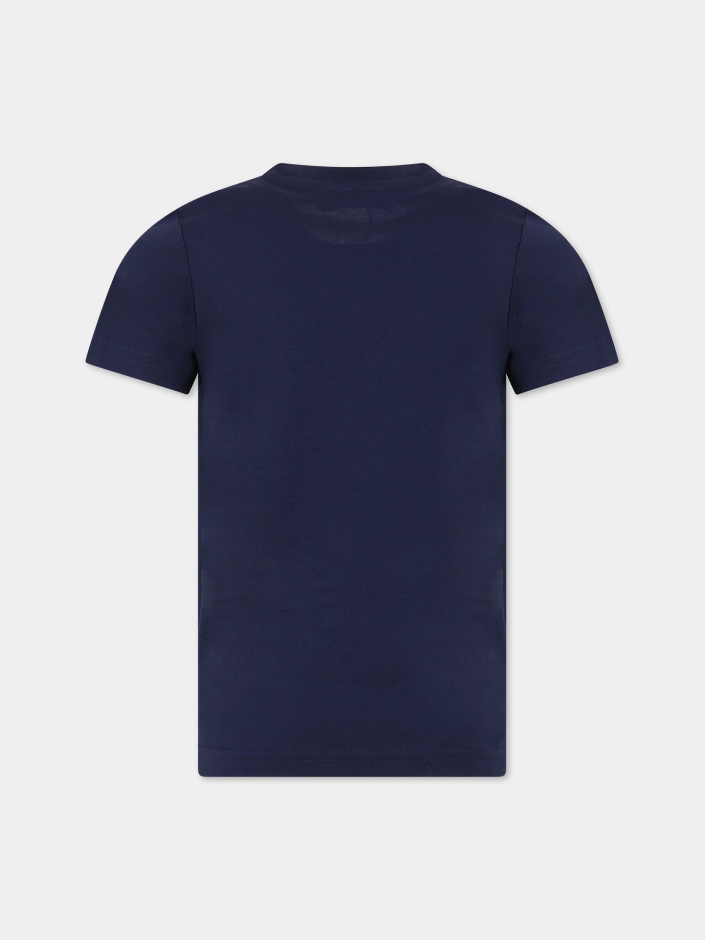 T-shirt blu per bambino con logo,Dsquared2,DQ1983 D00MV DQ875