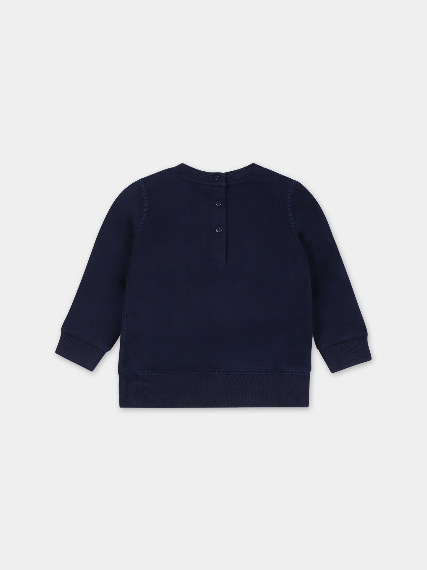 Felpa blu per neonata con orso,Ralph Lauren Kids,916768002