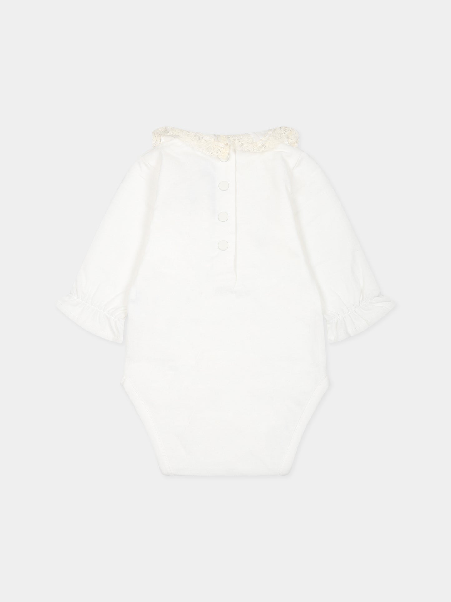 Body avorio per neonata con ricamo,Tartine Et Chocolat,TX11021-13