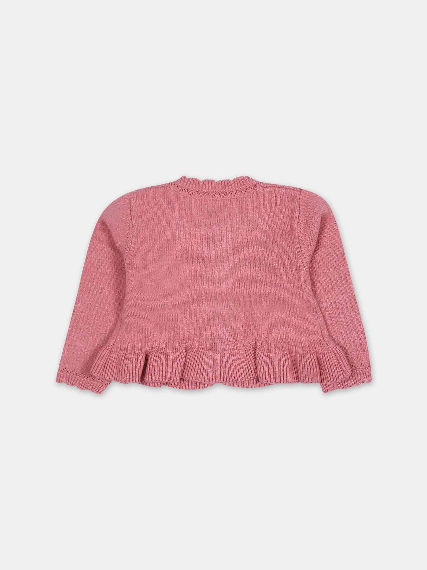 Cardigan rosa per neonata con cuore,Mayoral,2313 046