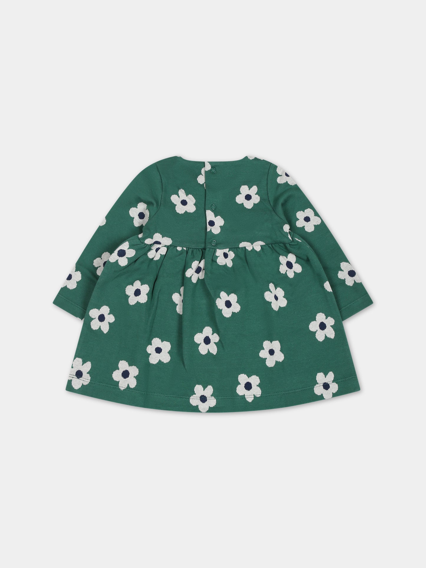 Vestito verde per neonata con fiori,Mayoral,2988 060