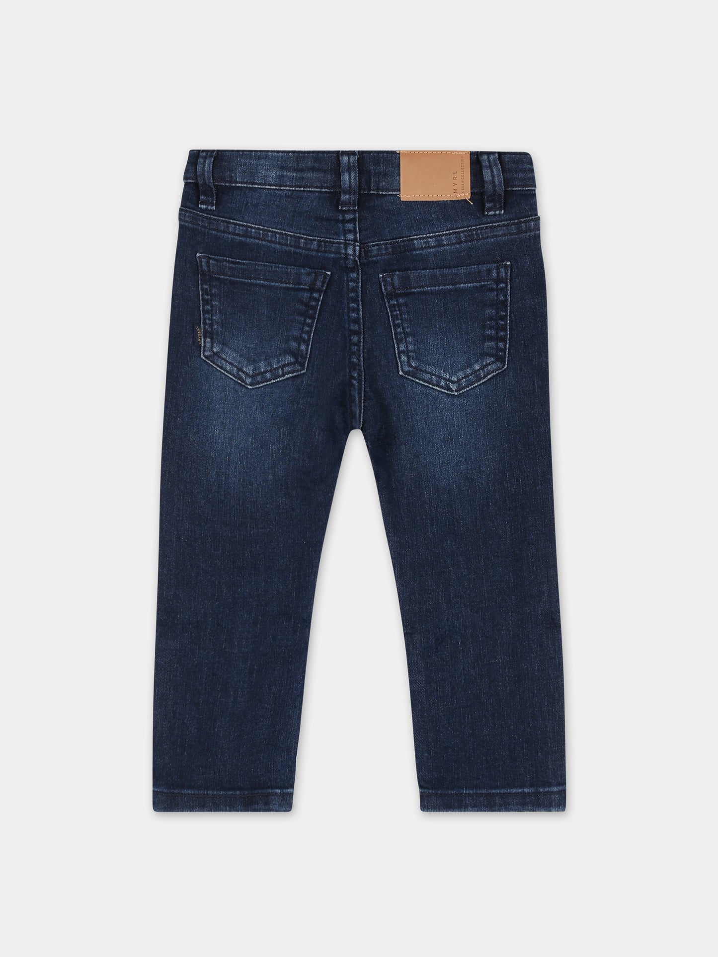 Jeans blu per neonato con logo,Mayoral,510 017