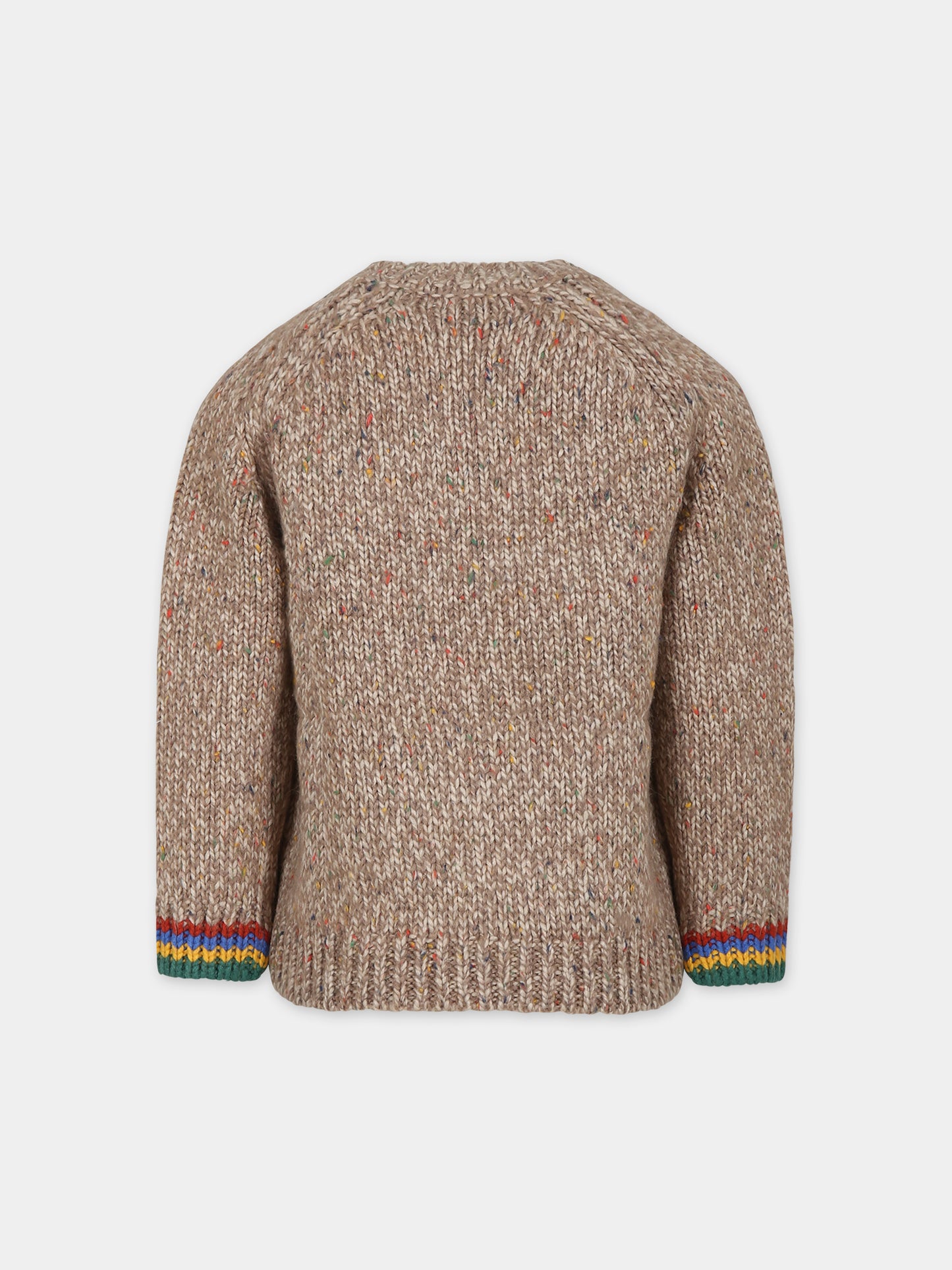 Maglione marrone per bambino con patch,Mayoral,4322 066