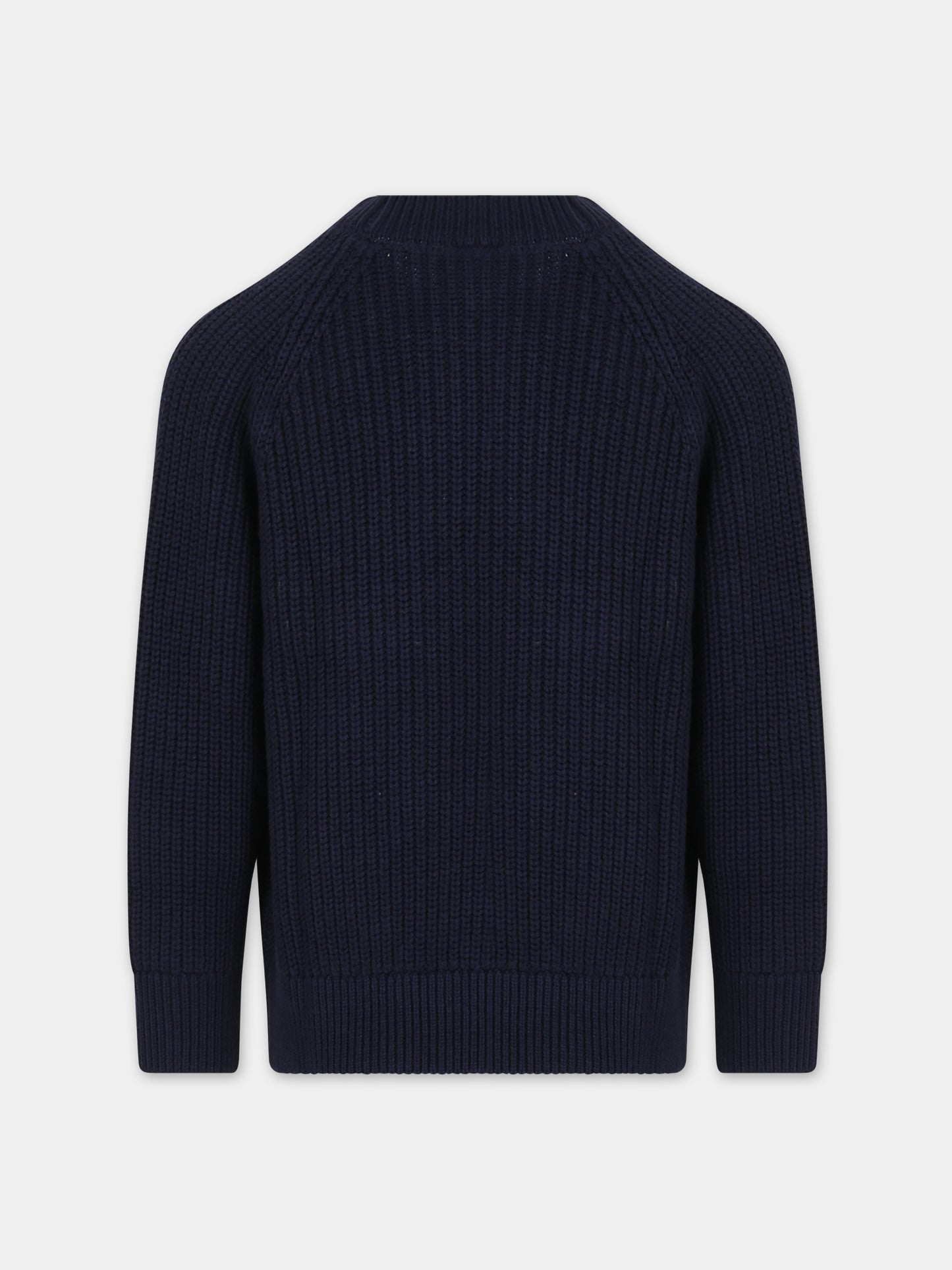 Maglione blu per bambino con logo,Petit Bateau,A0830 01