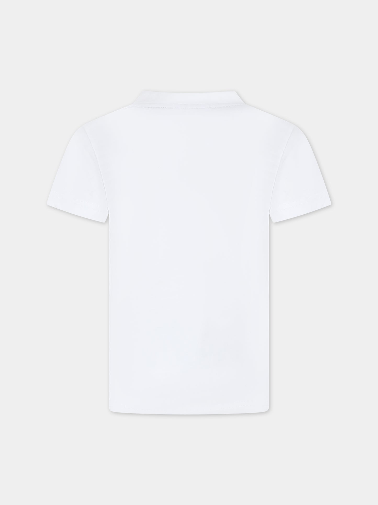 T-shirt bianca per bambino con patch logo iconico,Lacoste,TJ1122 001