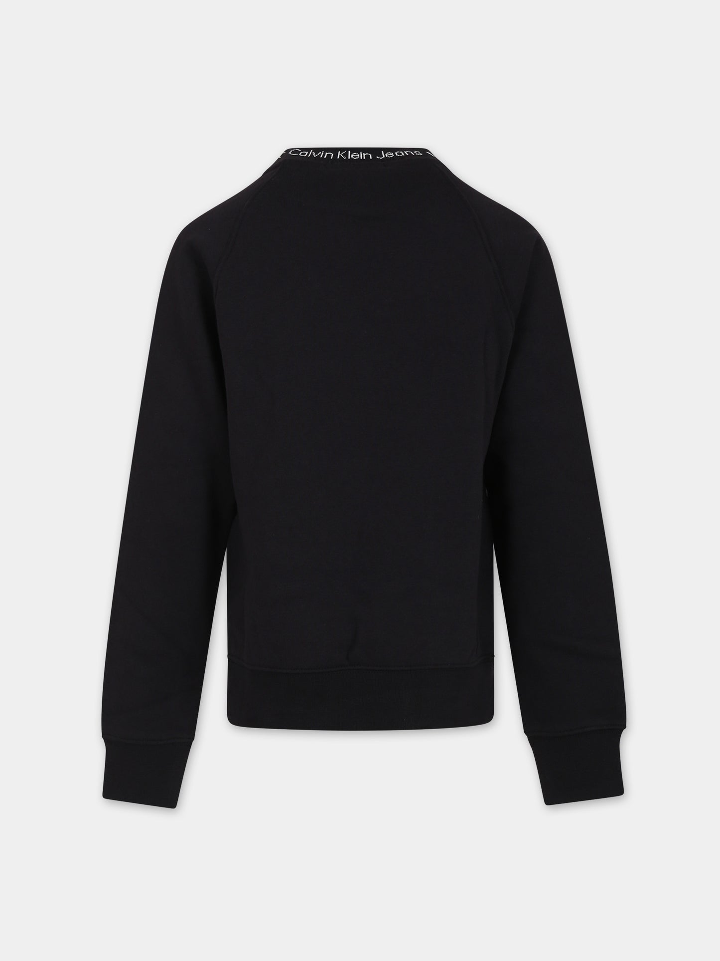 Felpa nera per bambino con logo,Calvin Klein Kids,23WMCKIB0IB01864 BEH