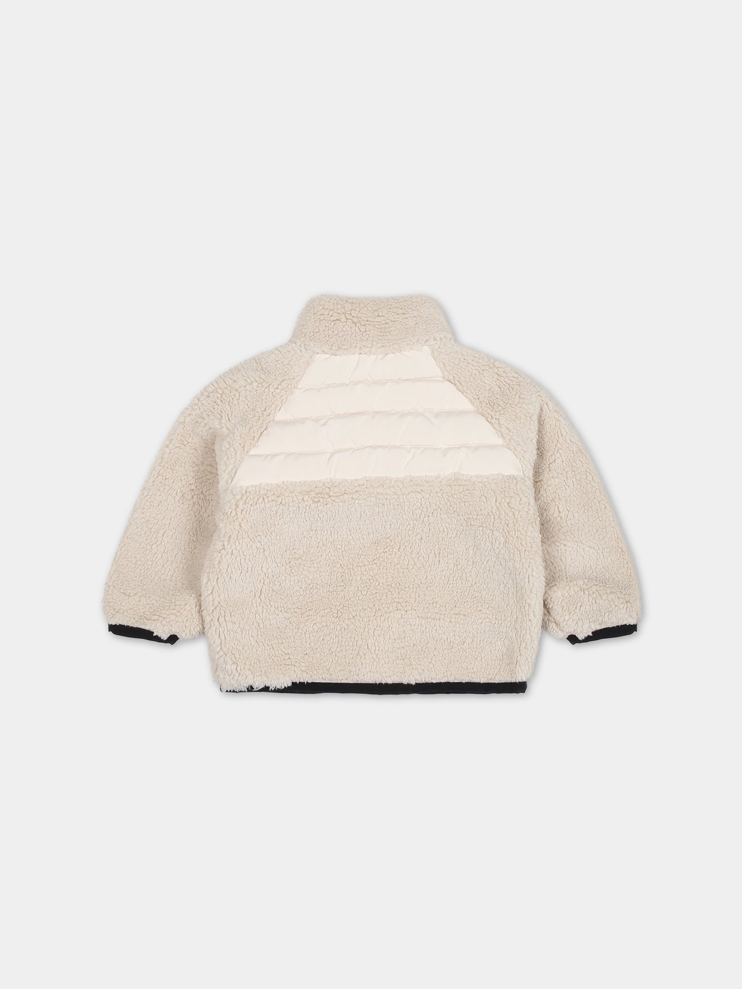 Giubbotto avorio per neonati con logo,Calvin Klein Kids,23WMCKIN0IN00160 PGB