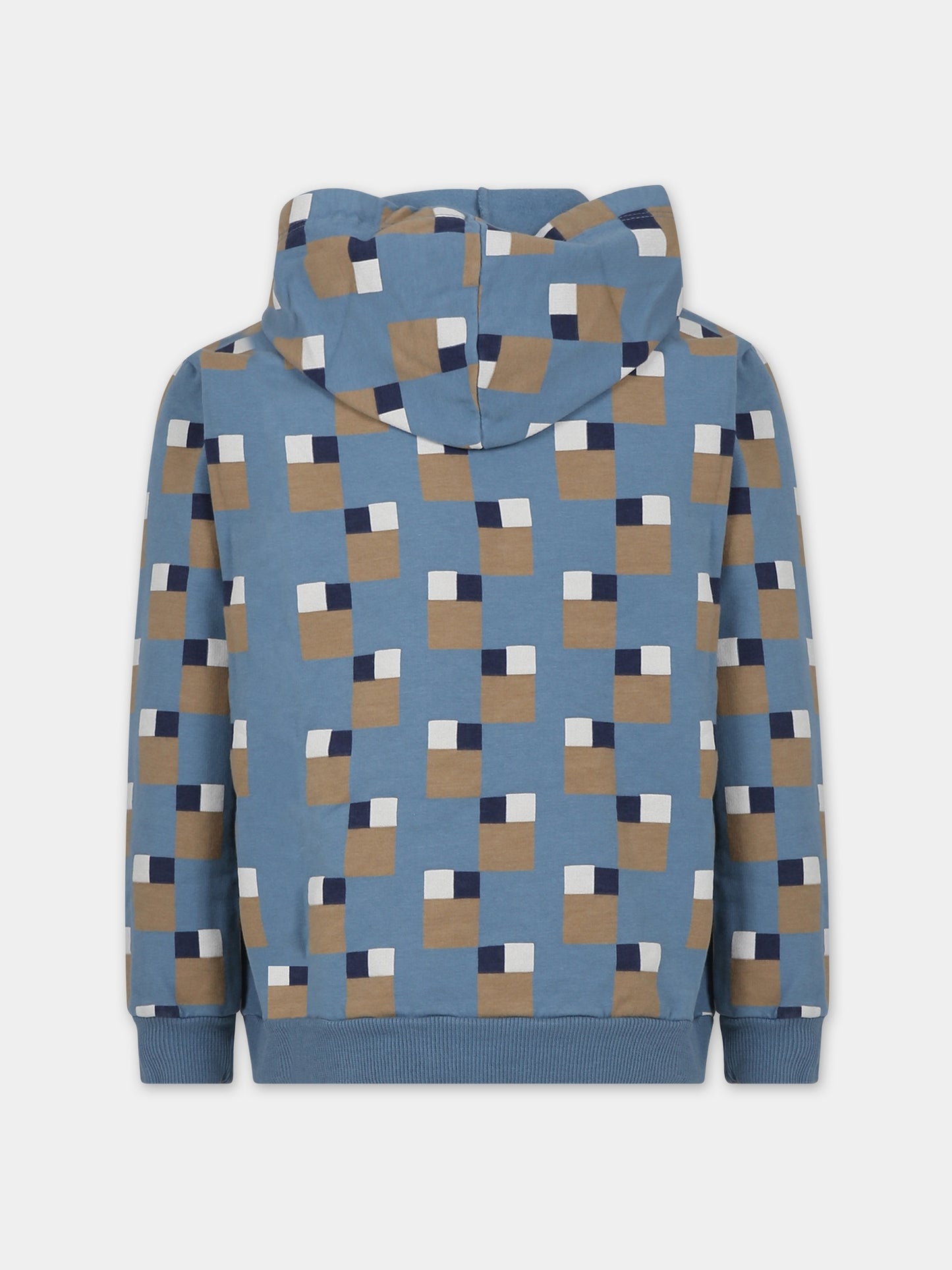 Felpa blu per bambini con stampa arte astratta,Coco Au Lait,15COCOAW231075A