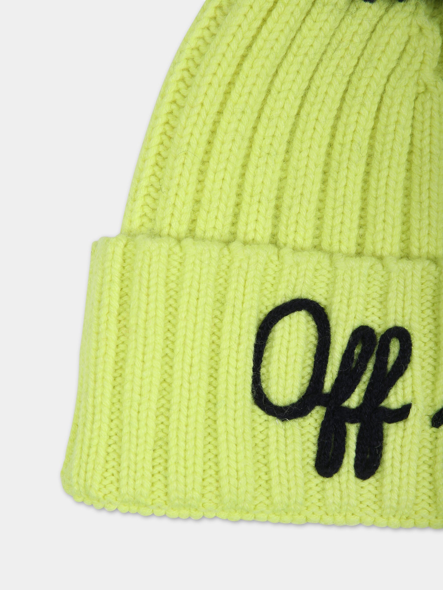 Berretto giallo per bambini con pompon,Mc2 Saint Barth,WENGEN JR P OFF PISTE 9461 EMB