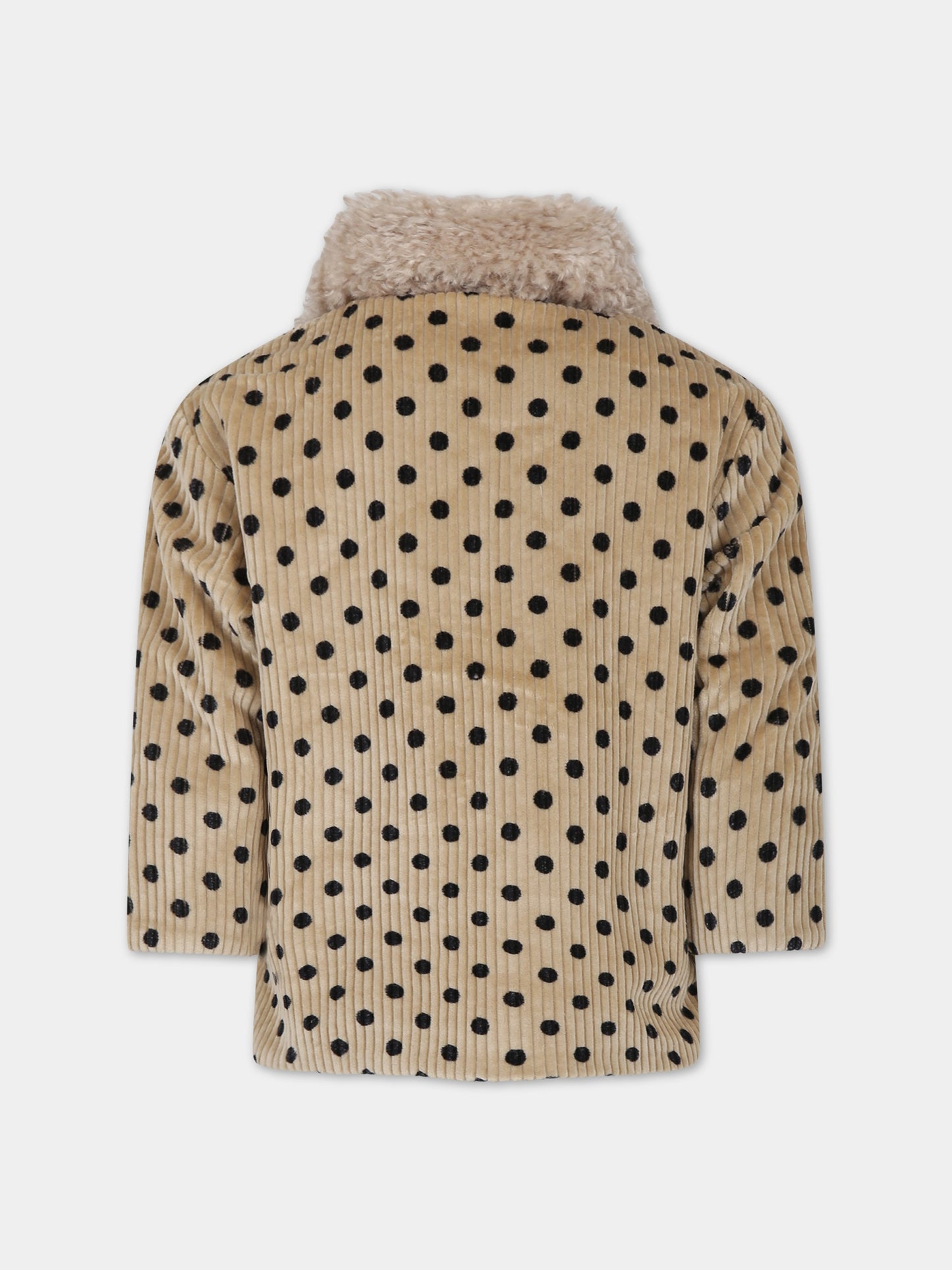 Giacca beige per bambina con pois,Paade Mode,234190320