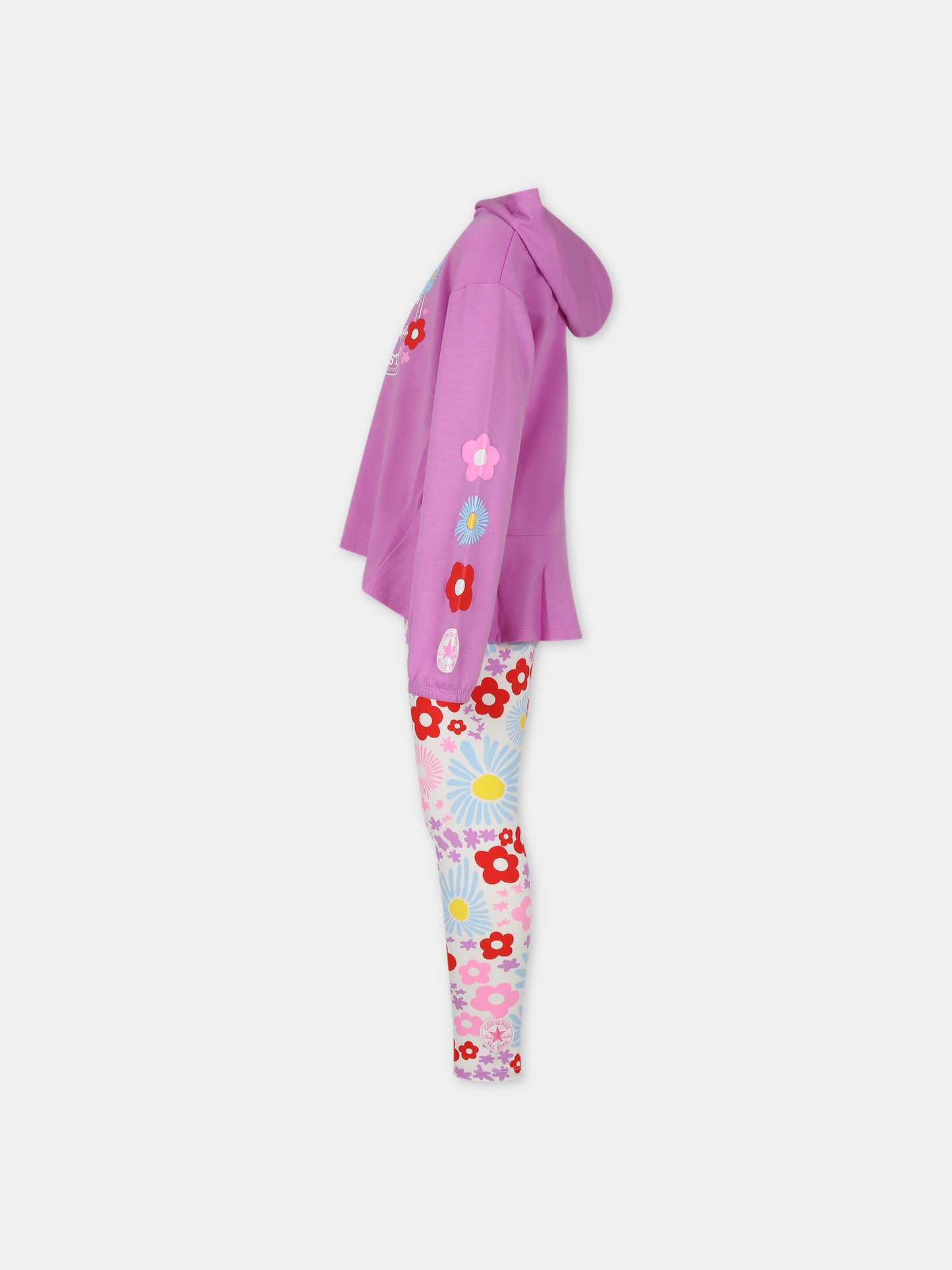 Completo sportivo multicolor per bambina,Converse,3CF506 W2Y