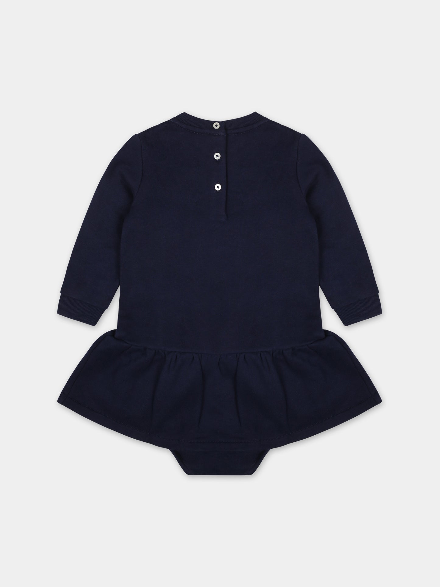 Vestito blu per neonata con Polo Bear,Ralph Lauren Kids,926020001