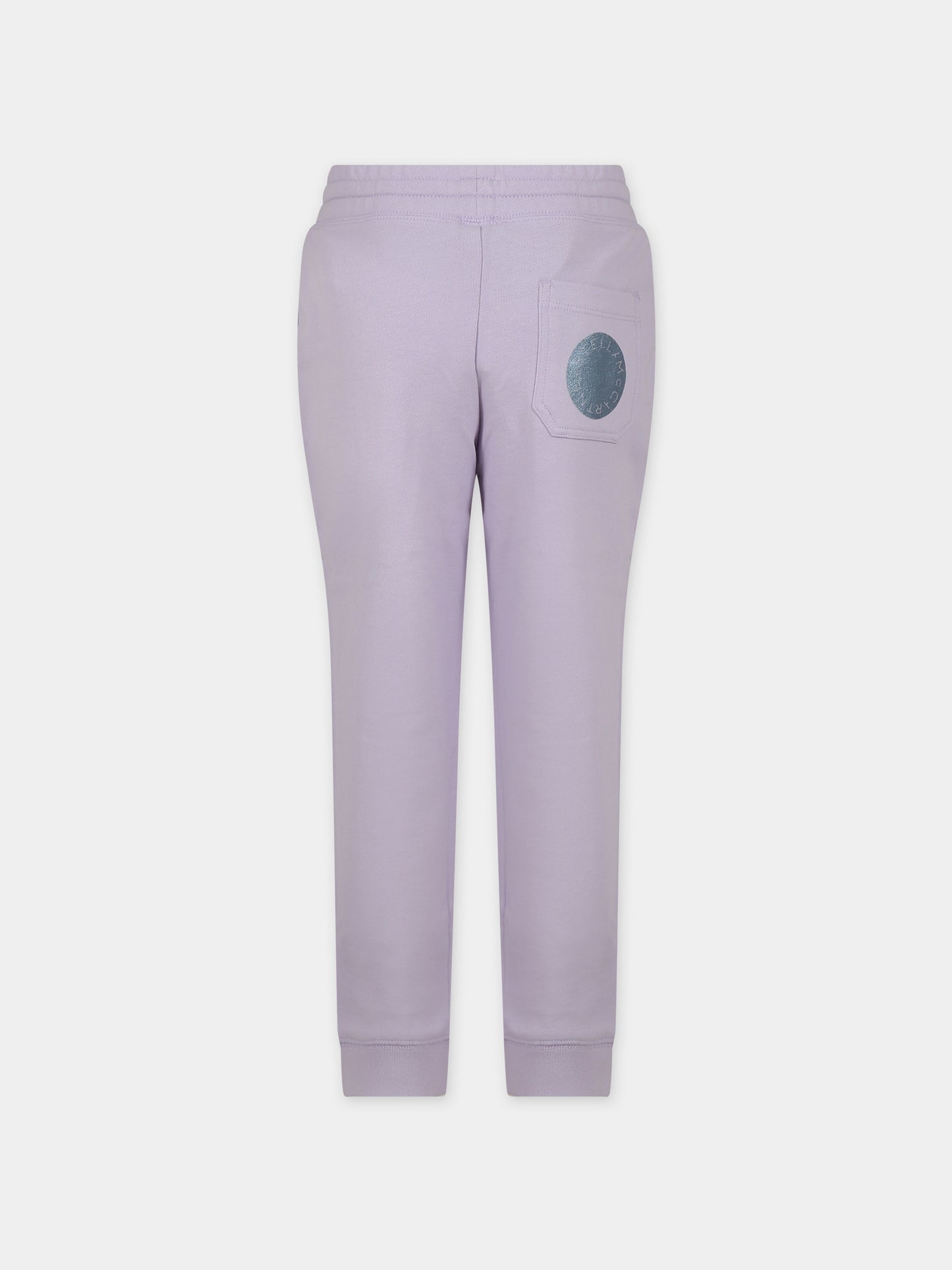 Pantaloni viola per bambina con logo,Stella Mccartney Kids,TU6B00 Z0499 576
