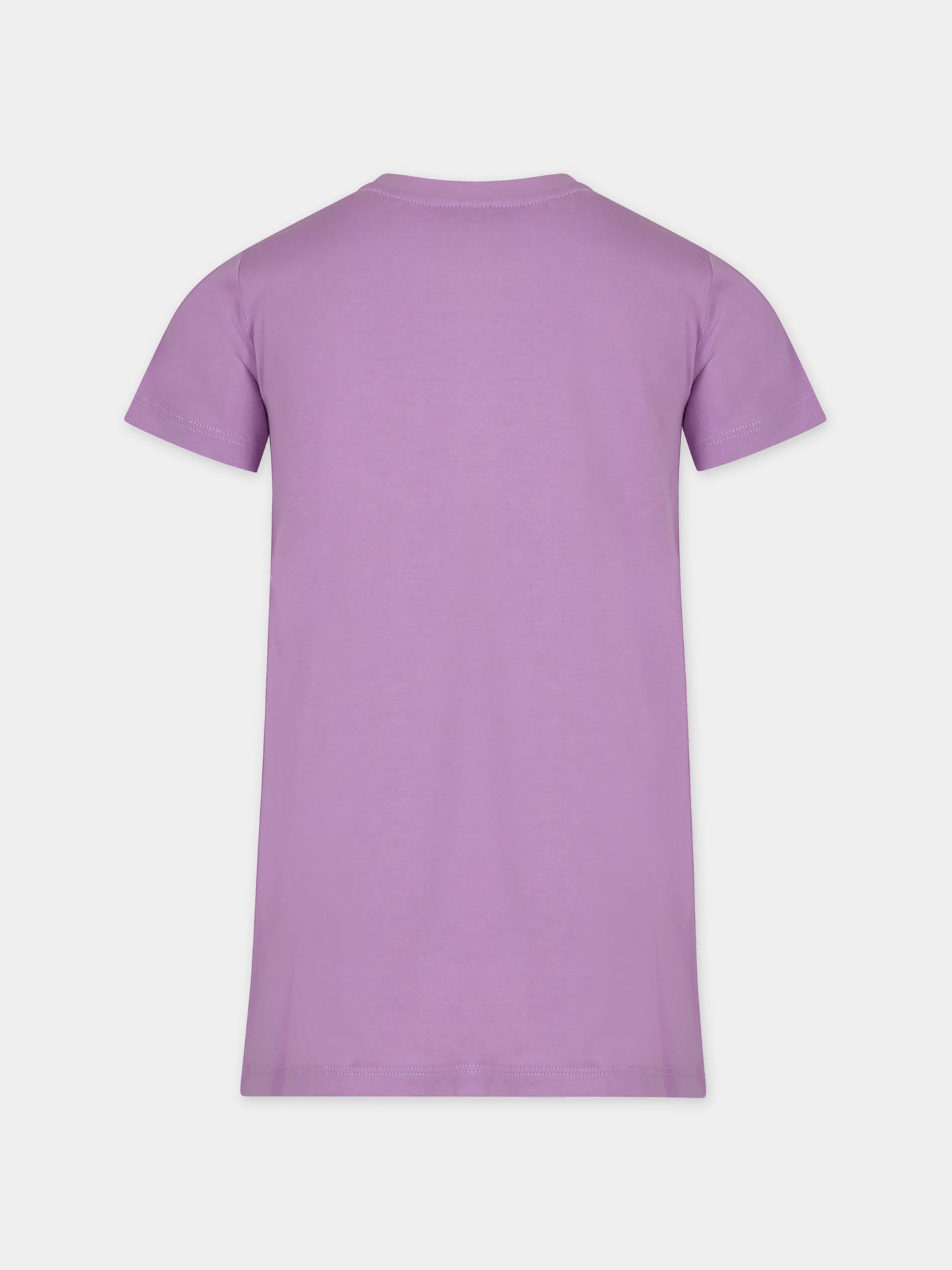 Vestito viola per bambina con stella,Stella Mccartney Kids,TU1A01 Z0434 538