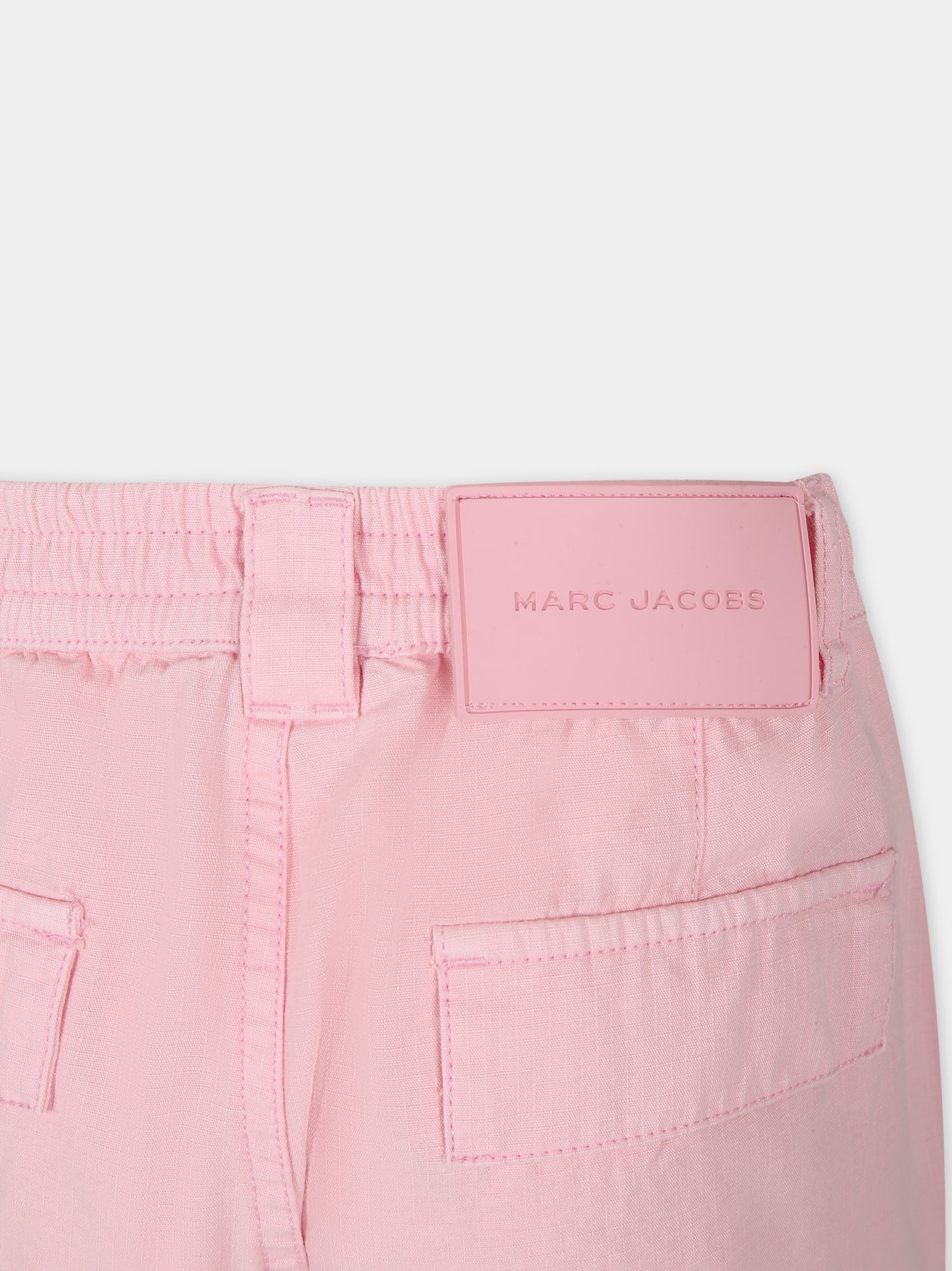 Pantaloni cargo rosa per bambina,Little Marc Jacobs,W60161 45T
