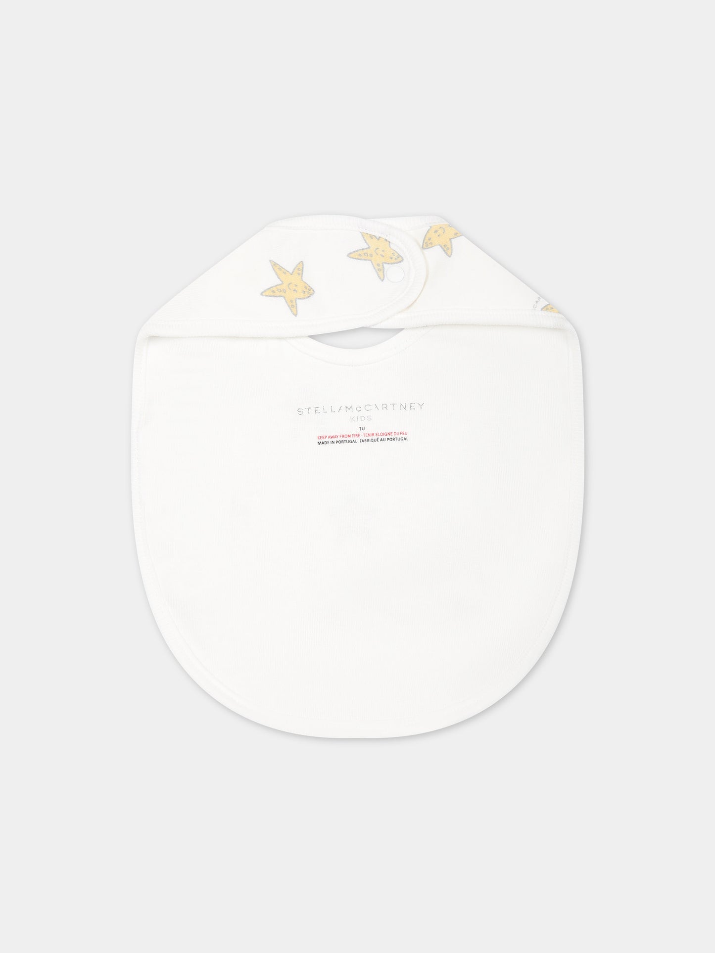 Set bianco per neonati con stelle e logo,Stella Mccartney Kids,TUB549 Z1788 101MC