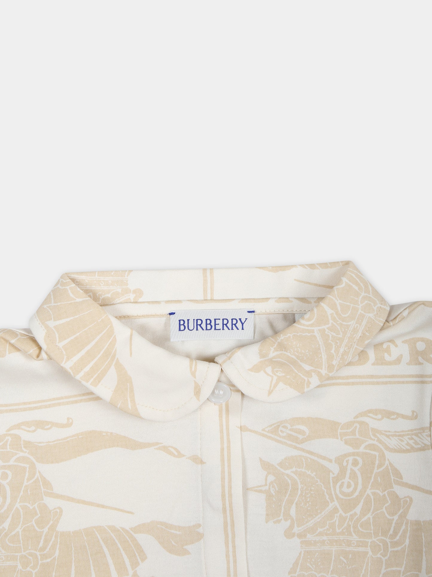 Vestito avorio per neonata con logo all-over,Burberry Kids,8078492 A7905