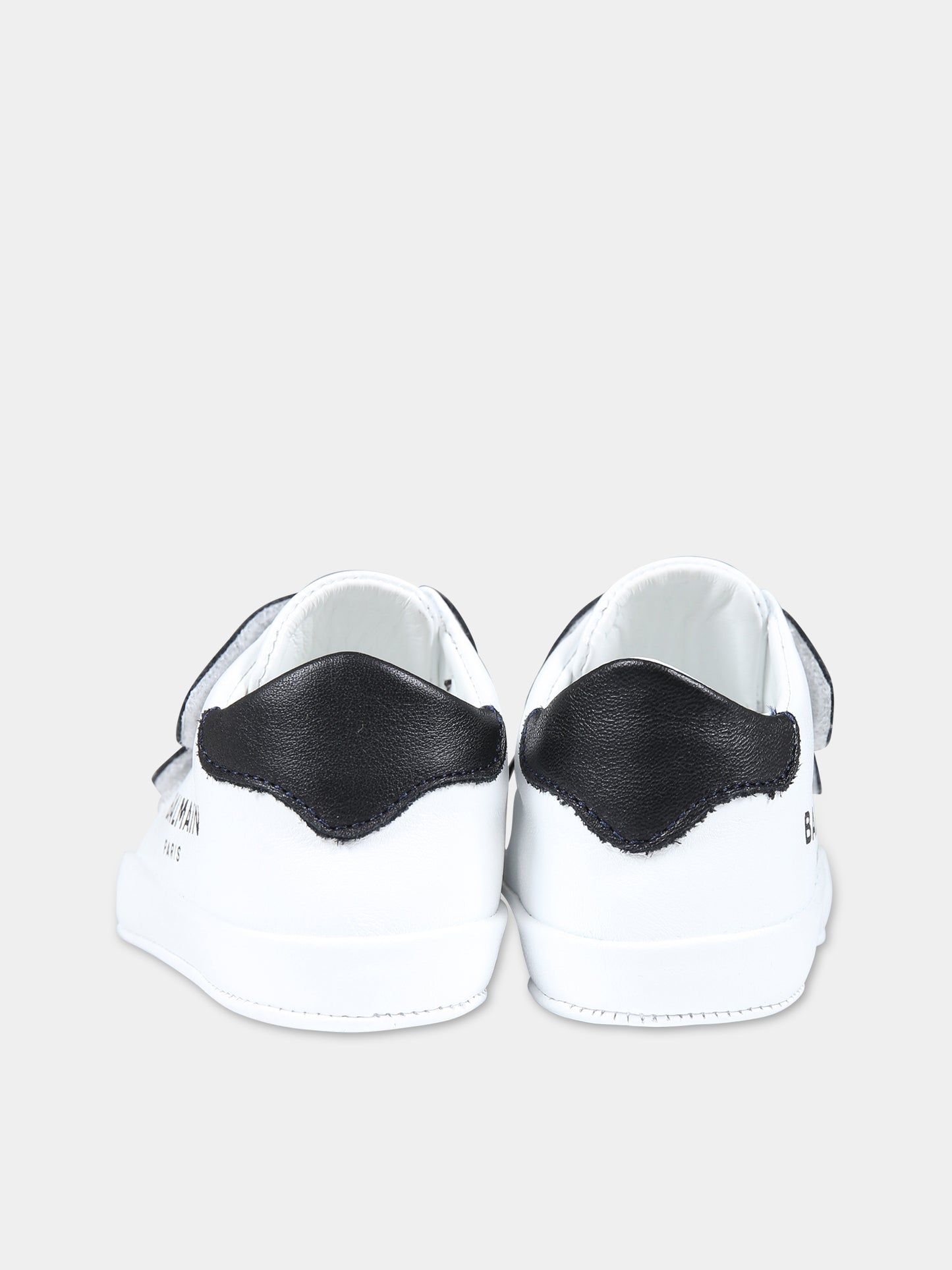 Sneakers bianche per neonati con logo,Balmain Kids,BS0666 Y0051 100NE