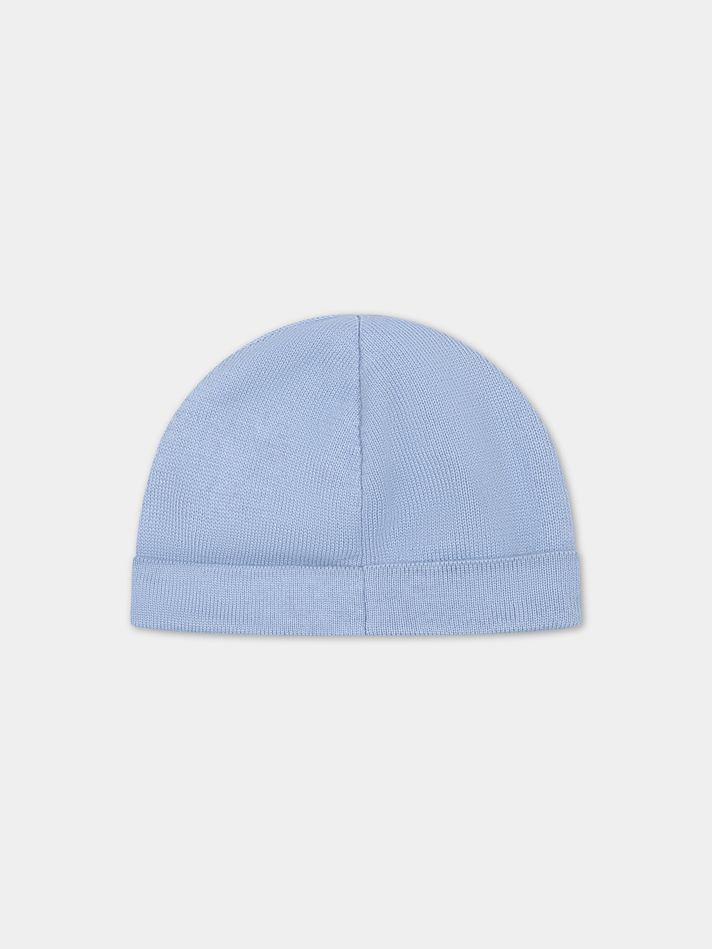 Cappello celeste per neonati con logo,Balmain Kids,BS0P47 X0006 608