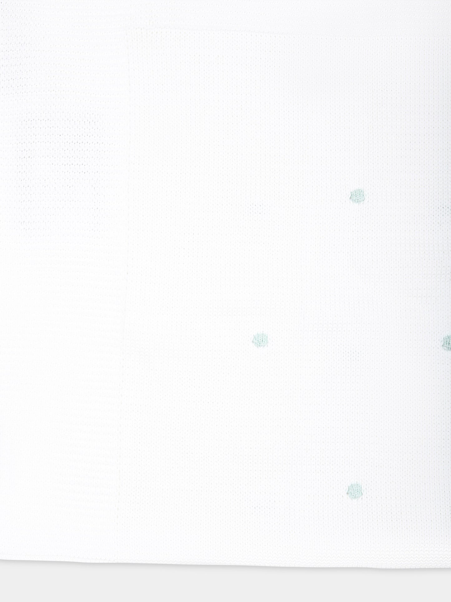 Coperta bianca per neonati con pois verdi,Little Bear,8102 BIANCO/MENTA