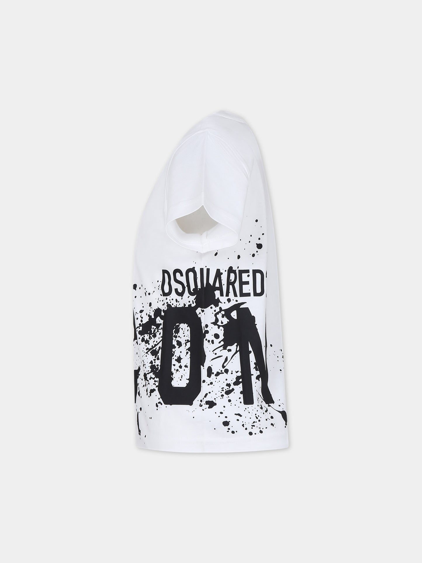 T-shirt bianca per bambino con logo,Dsquared2,DQ2419 D00MM D2T1067U DQ100