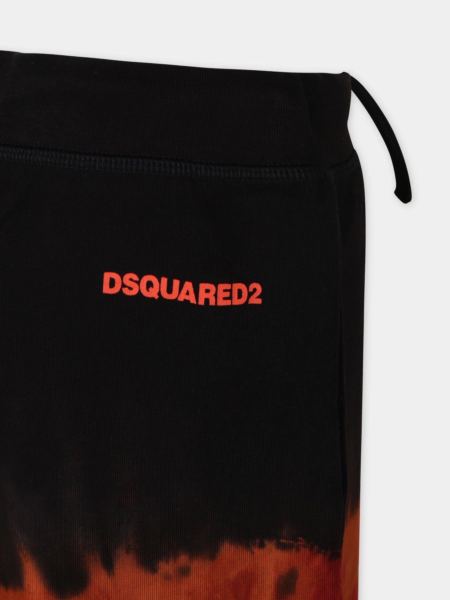 Shorts casual nero per bambino,Dsquared2,DQ2389 D0A99 D2P740M DQ900