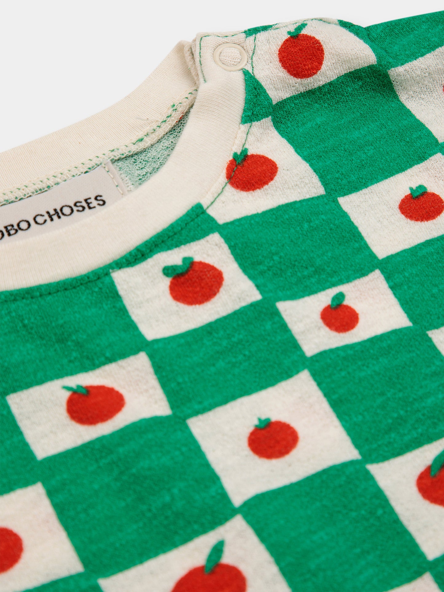 T-shirt verde per neonati con fantasia multicolor,Bobo Choses,124AB010