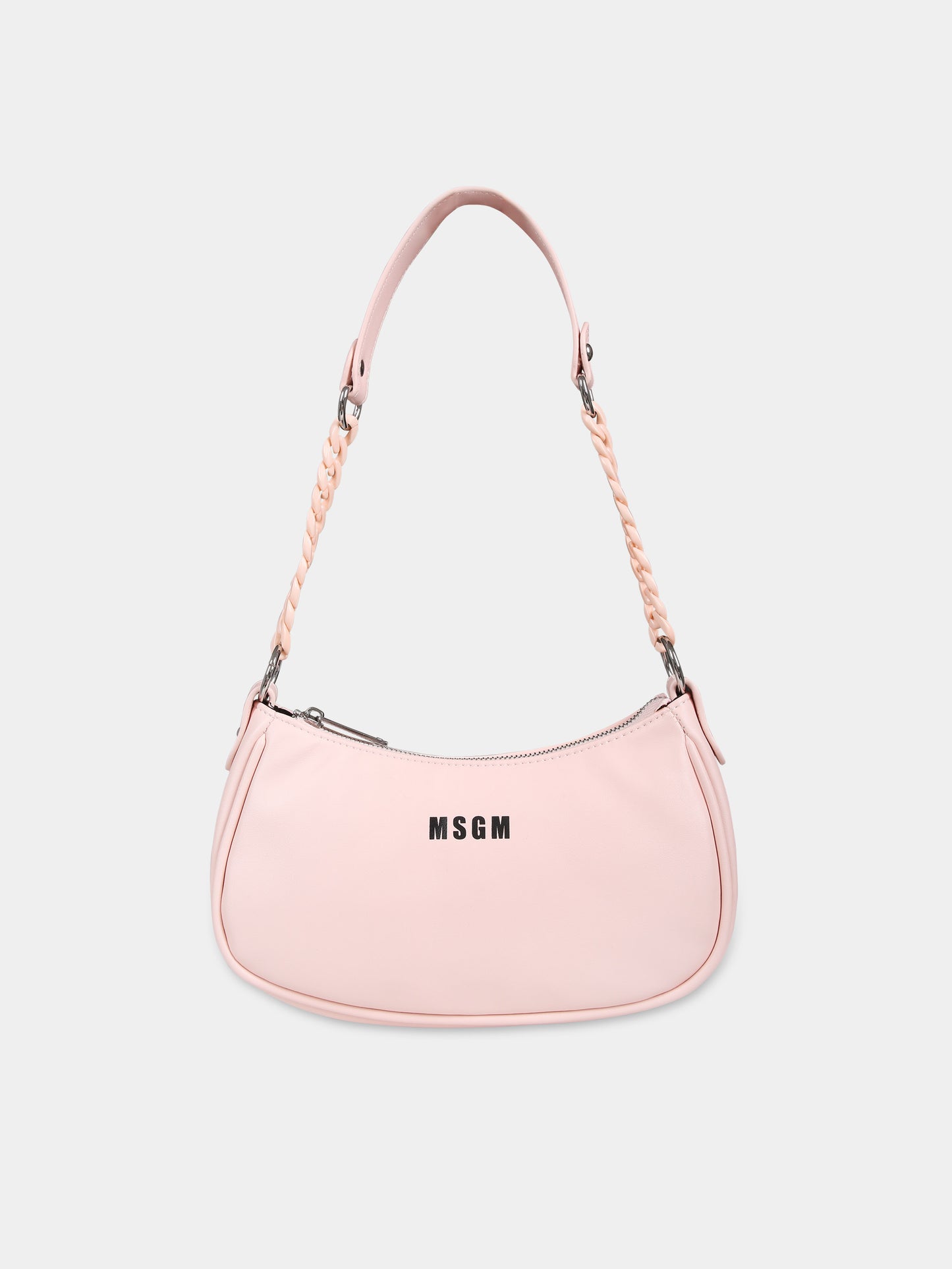 Borsa rosa per bambina con logo,Msgm Kids,S4MSJGBA054 709