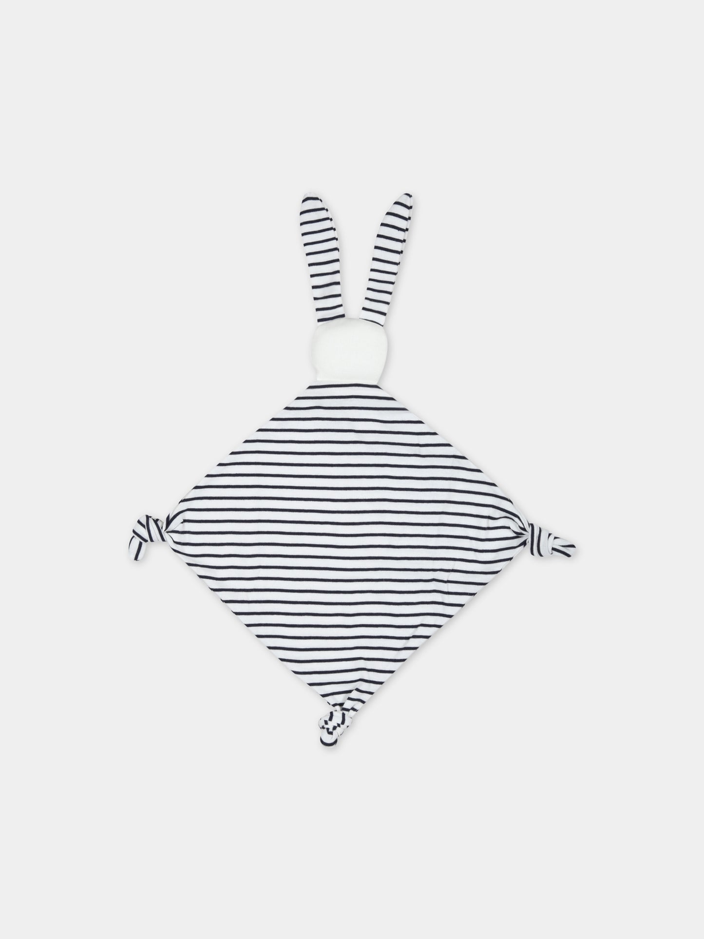 Doudou multicolor per neonati con coniglio,Petit Bateau,A09IS 01 MARSHMALLOW/SMOKING
